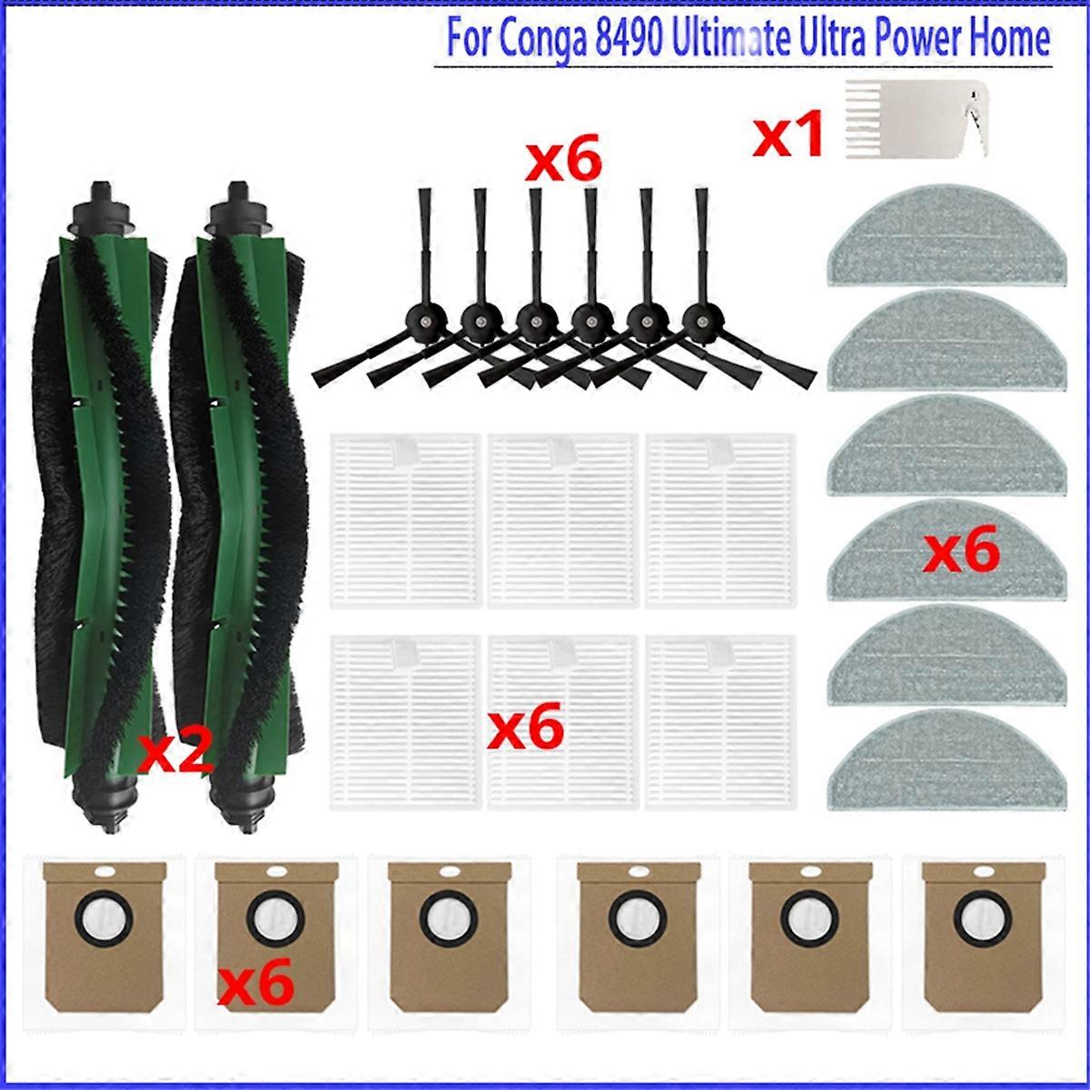 For 8490 Ultimate Ultra Power Home Spare Parts Accessories Roller Side Brush HEPA Filter Mop Dust Ba