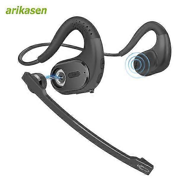 Trucker Bluetooth Headset Sports Wireless Headphones With Removeable Boom Microphone Mute Button Open Ear Bluetooth Earphones