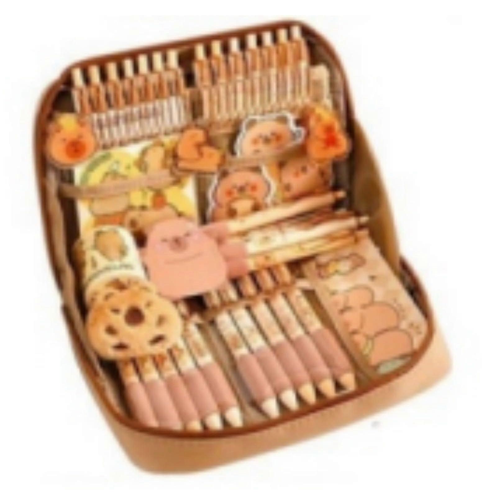Generico stationery set with 12 compartments, capybara pencil case (23x16x6cm)