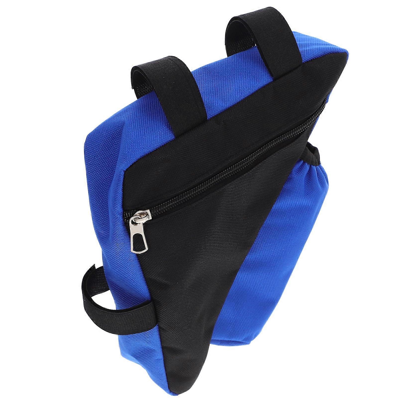 Triangular Bicycle Frame Bag for Mountain Bikes with Waterproof Design, Lightweight, Water Bottle Holder, Blue