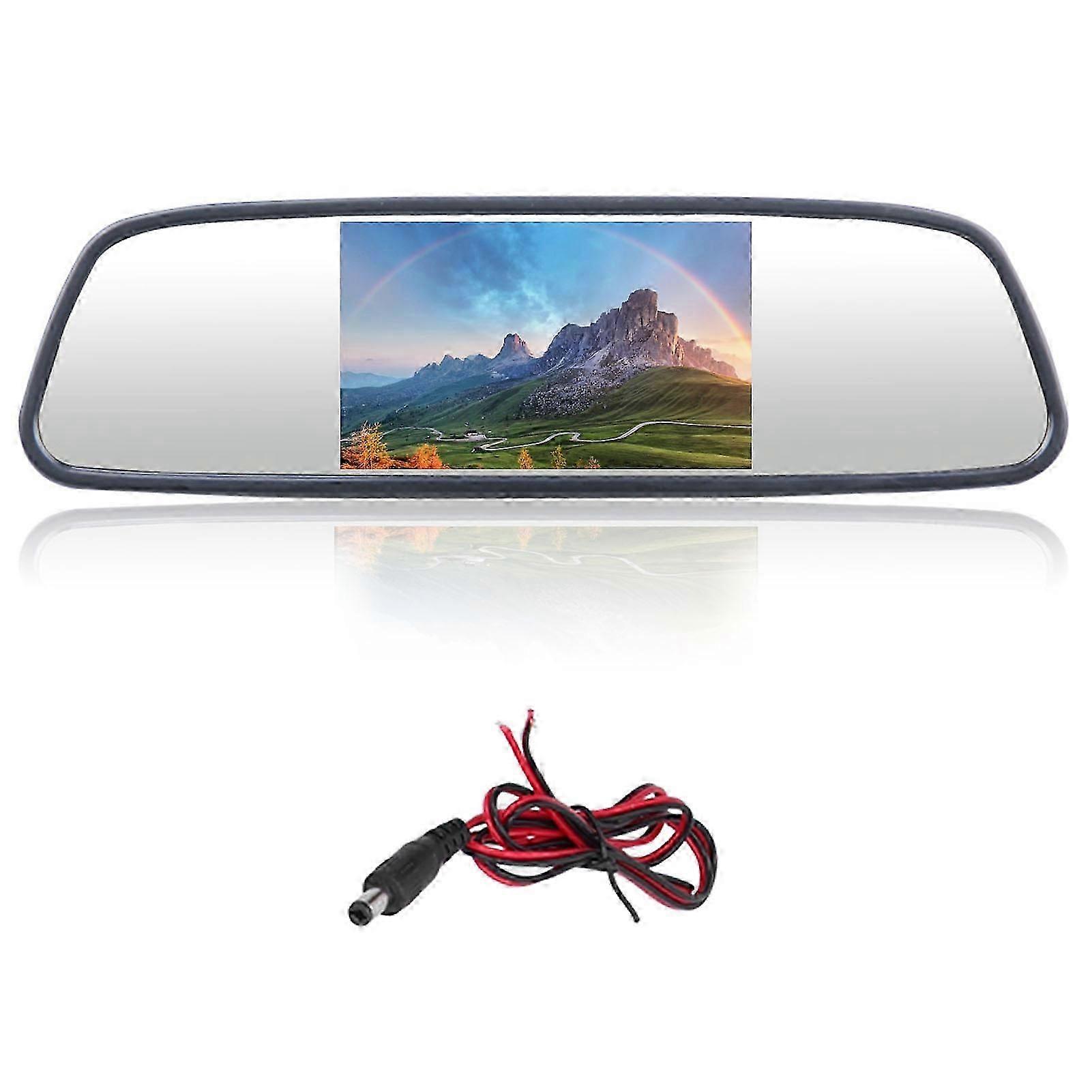 Rearview Mirror Display 5inch 2 Input Channels ABS Universal for Car Trunk DC12?24V