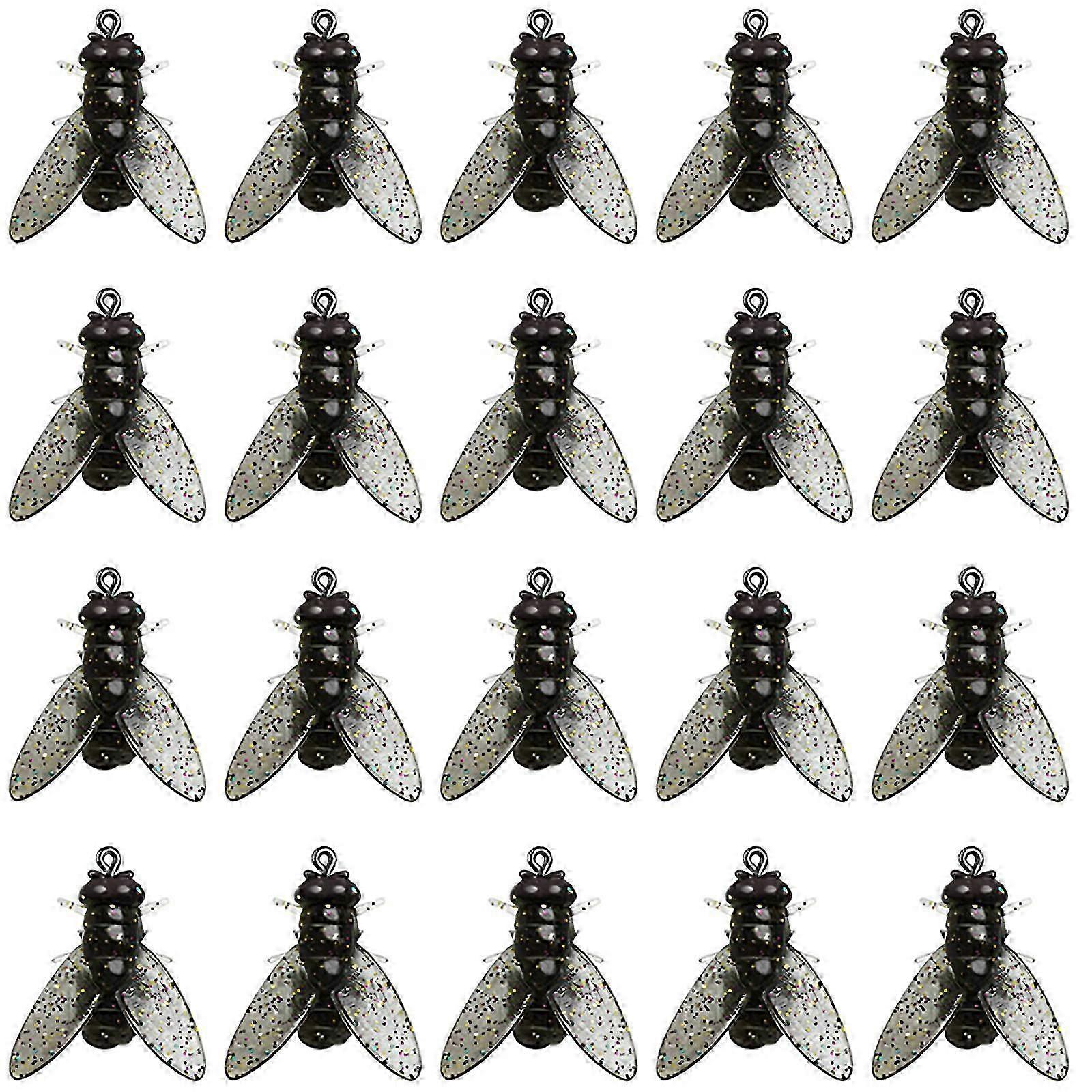 20xBionic Fliegenfischen Köder, Forelle Jigs, Swimbaits Trockenfliegen, Barsch, Fliegenfischen, Köder