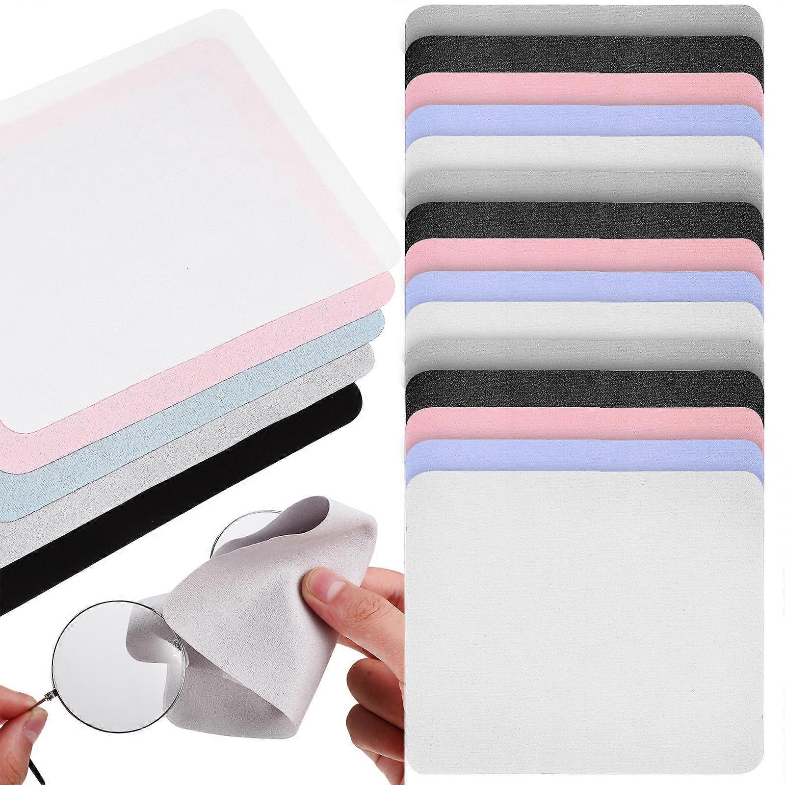 Screen Cleaning Cloth Microfiber For Electronics Outdoor Activity Pink Color Removing Oils 15x18cm 20Pack