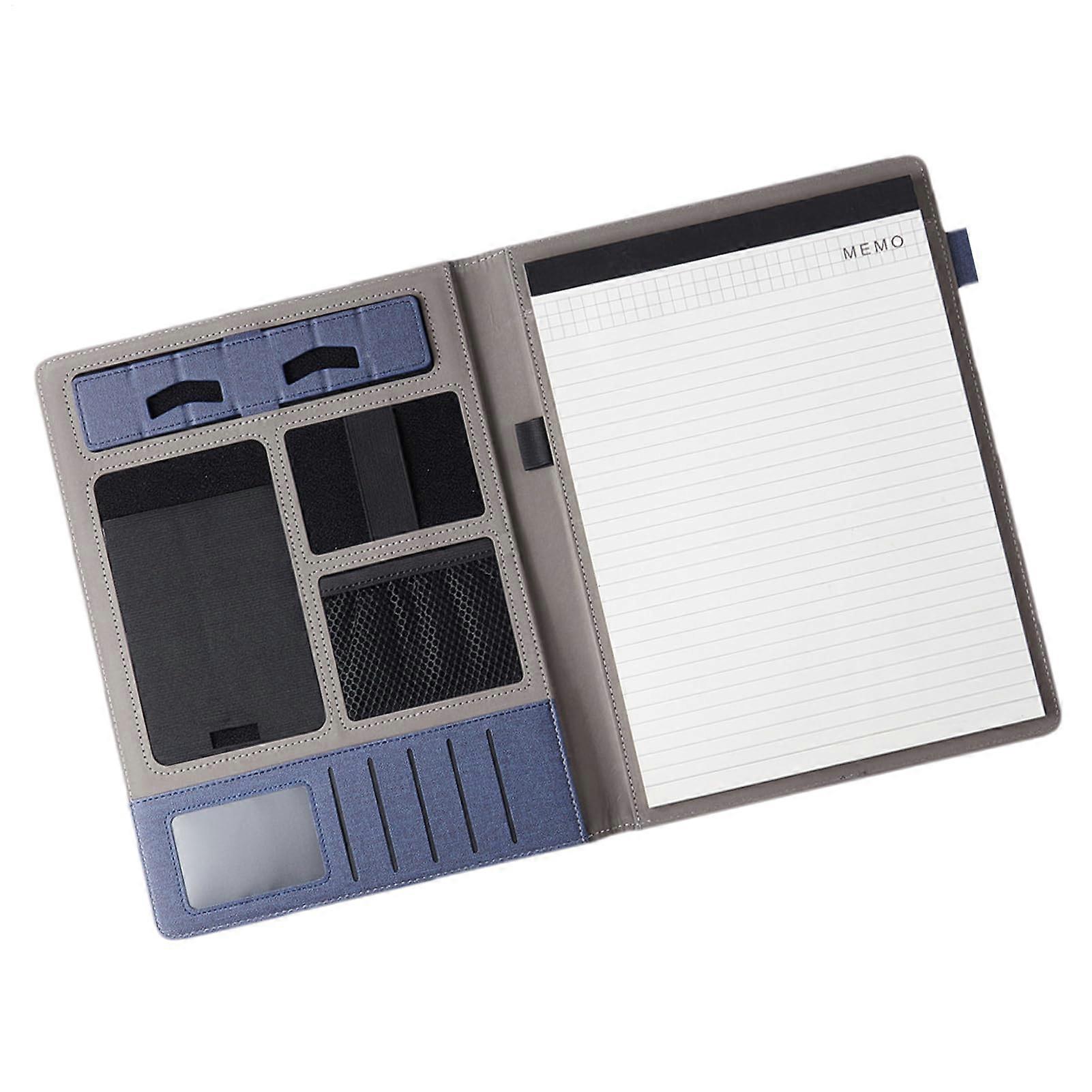 Professional Document Organizer with Notepad and Business Card Holder