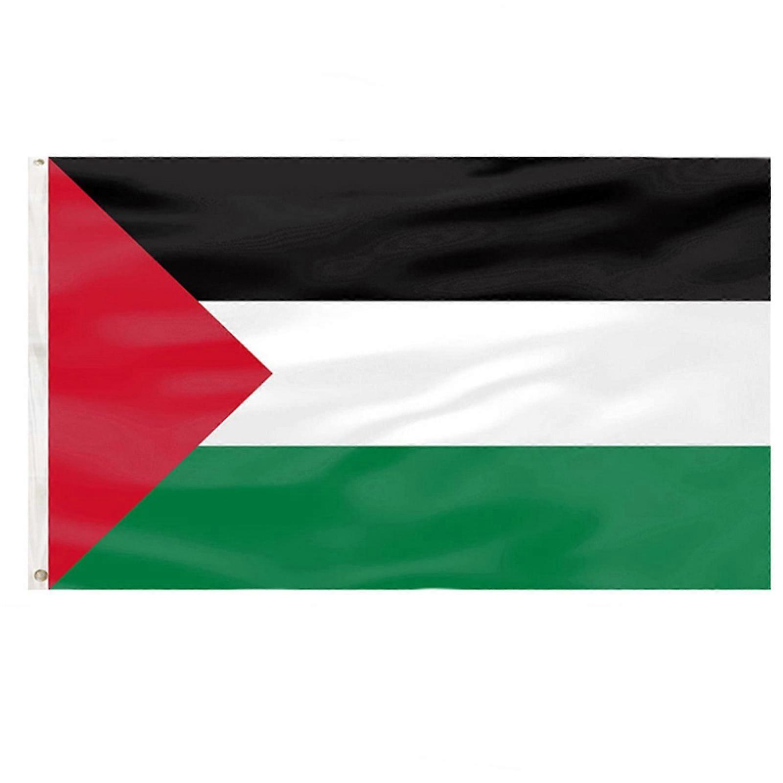 Sky Flag Grande Bandiera della Palestina 150x90cm Appeso di Alta Qualità Poliestere Gaza Bandiera Palestinese Premium Decorazione