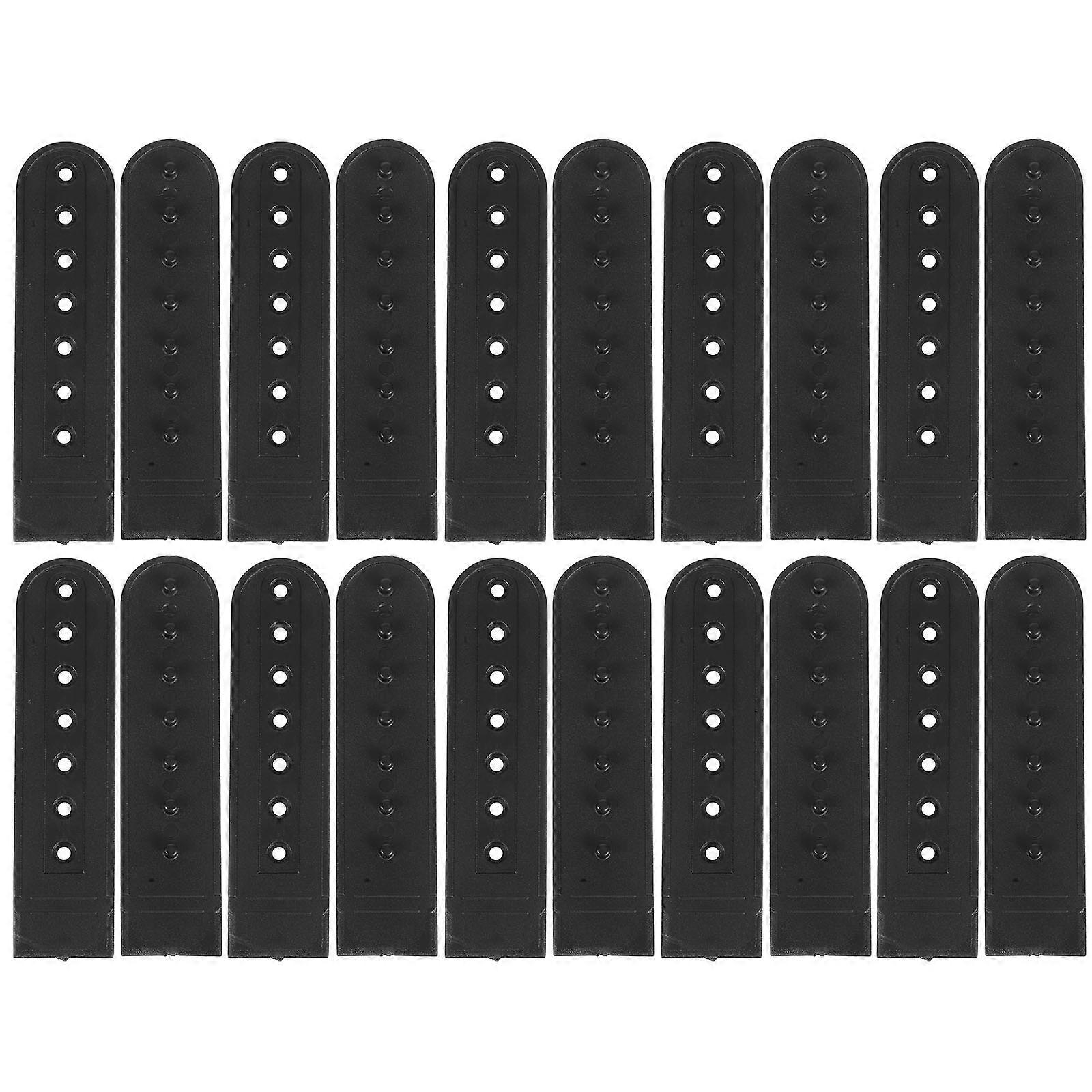 Snap Buckle Strap 20Pcs Black Plastic for Hat with Durable Reliability and Quick Adjustments