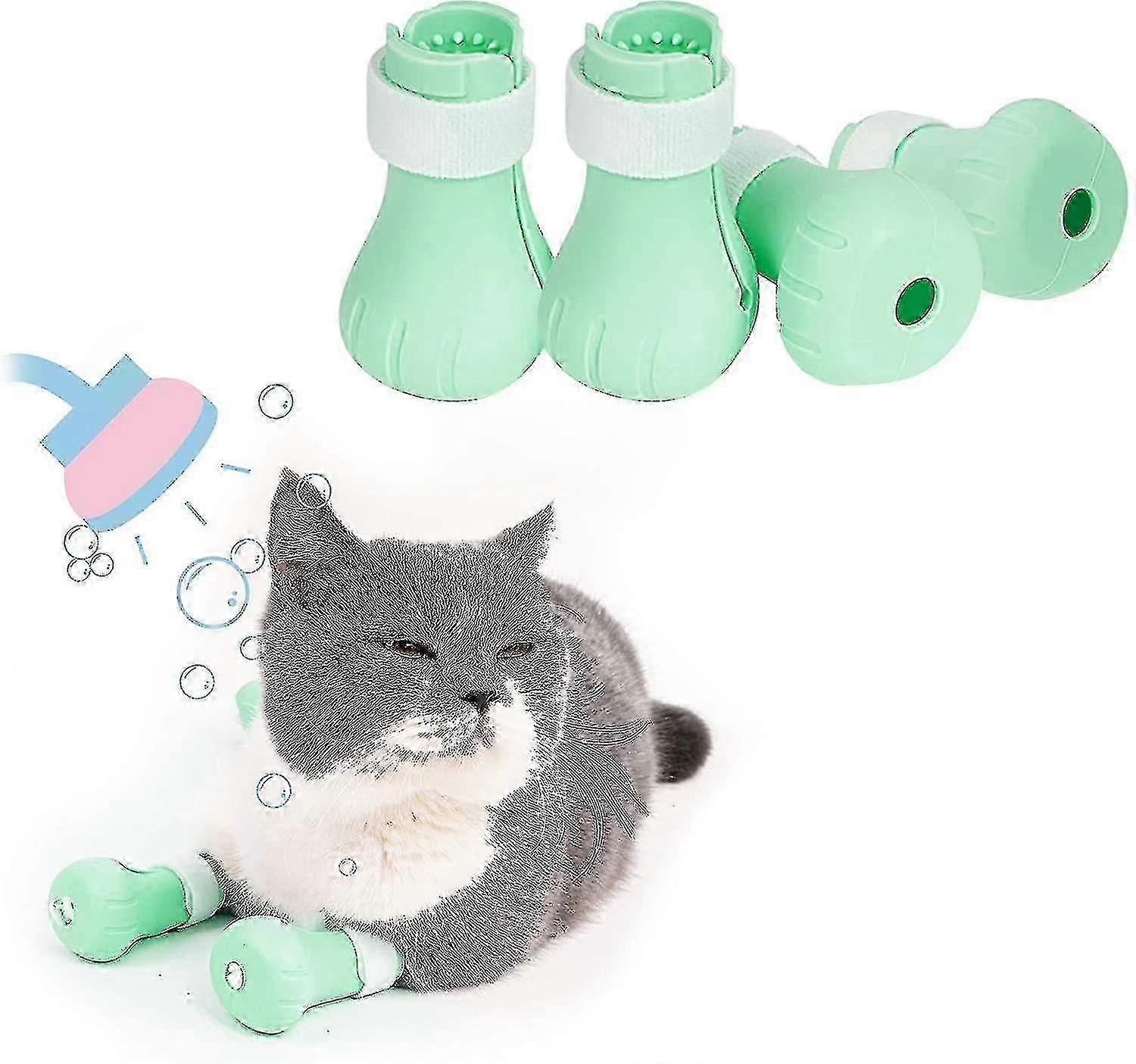 Anti-scratch Cat Shoes Pet Grooming Supplies Universal Cat Mittens for Paws Protector for Bathing