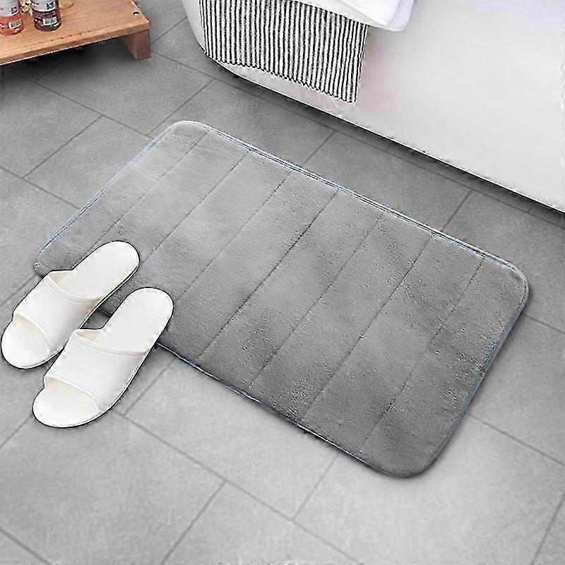 Comfortable Memory Foam Bath Mat Rug, 15.7 x 23.6 Inches, Super Absorbent, Non-Slip, Machine Washable, Fast-Drying