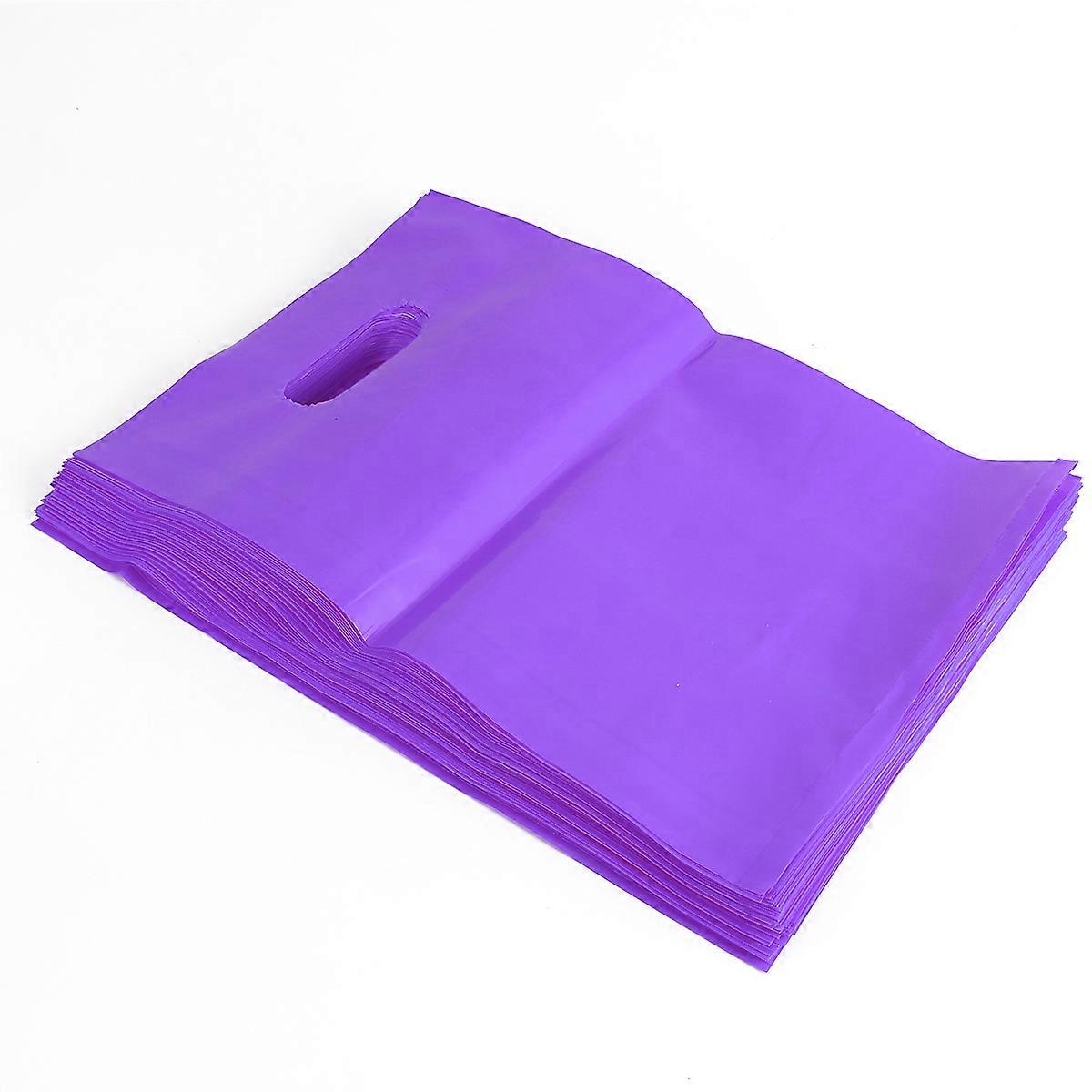 100PCS Purple Flat Bags for Food and Gifts Made of Durable Plastic Ideal for Storage and Party Use