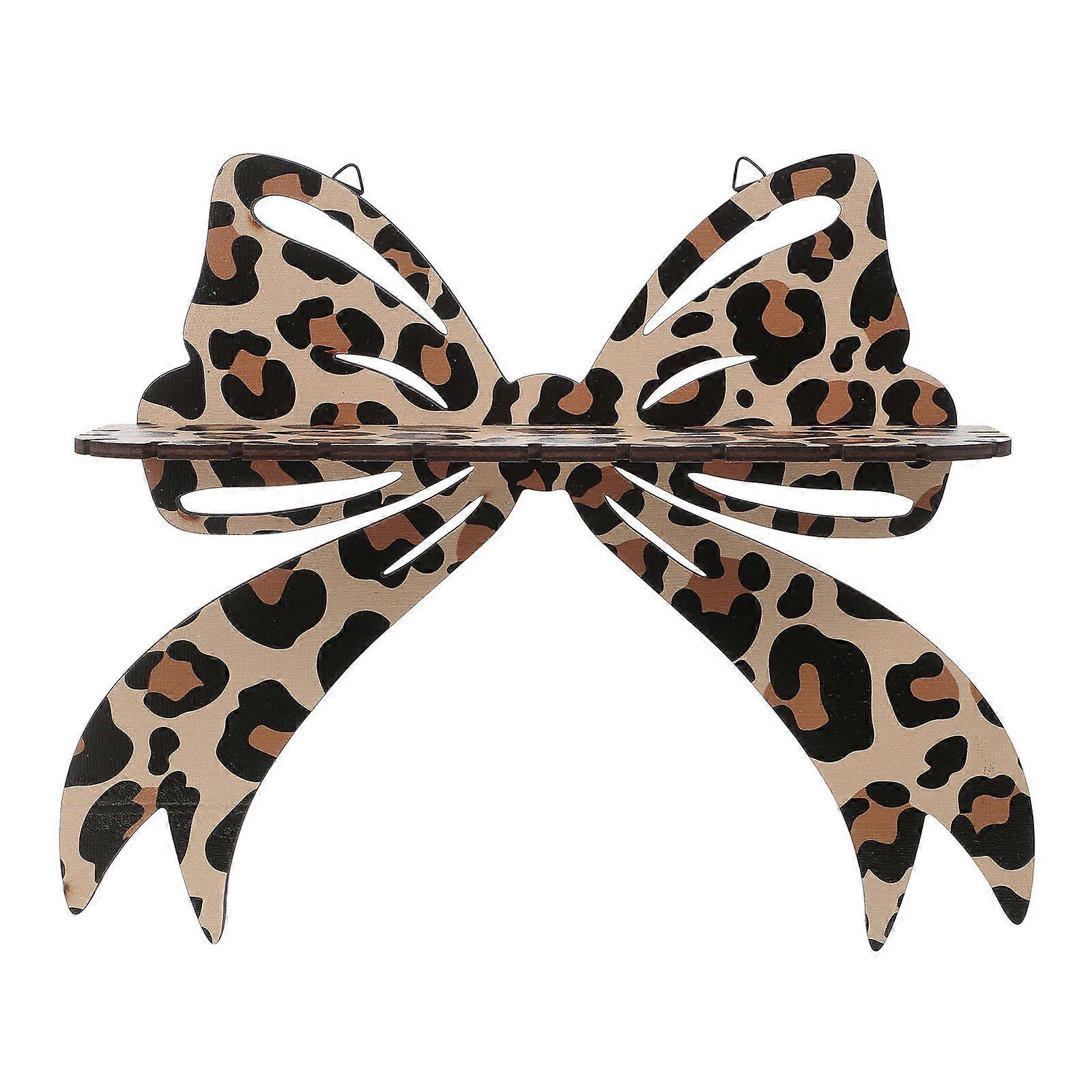 Multi Color Bow Style Wall Shelf For Bedroom Use Wooden Storage Rack 32.00X26.00X11.00CM Display Items 1Pcs