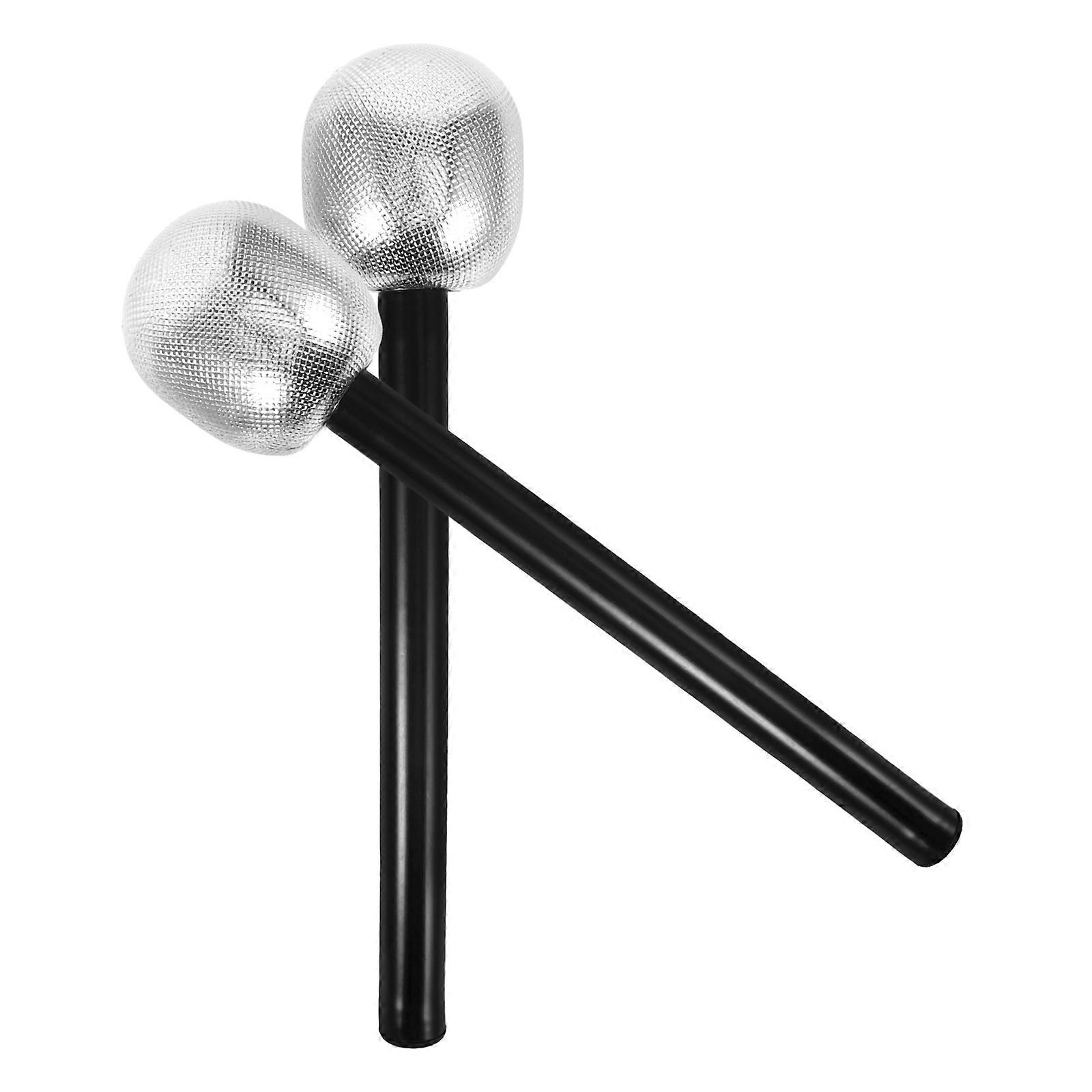 2pcs Lightweight Fake Microphone Props for Parties, Stage Performances & Pretend Play – Realistic Design for Kids