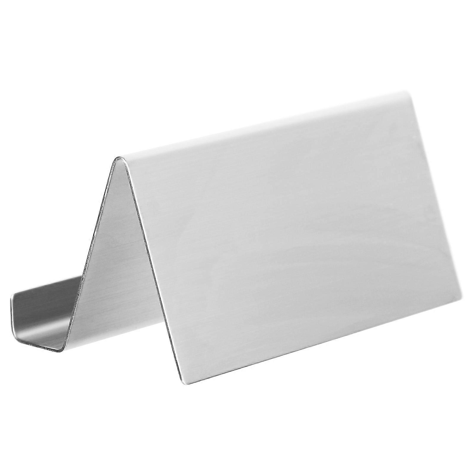 Business Card Holders for Display Stainless Steel Study Rooms Front Desks Simple and Smooth Lines 1Set