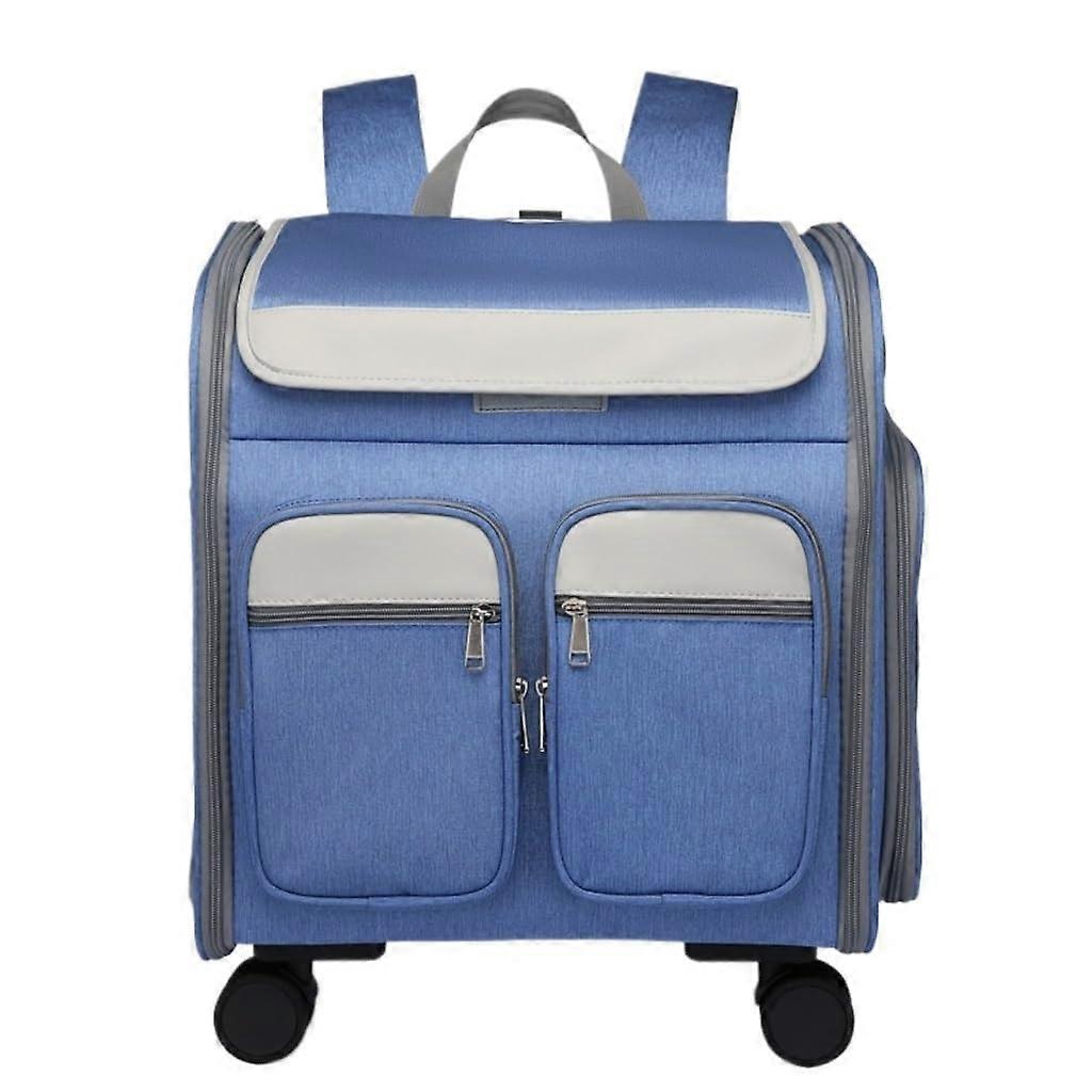 Cat carrier, portable pet stroller, cat bag, foldable, quiet, universal wheels, portable outandabout backpack, cat bag K A