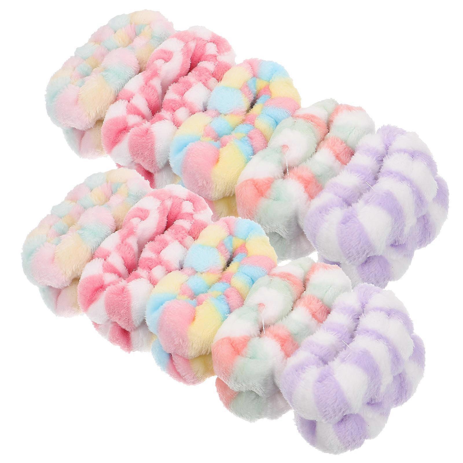 Water Absorption Wrist Bands Face Washing Wristbands Spa Wristbands Assorted Color 9x5CM Comfortable Usage 5 Pairs