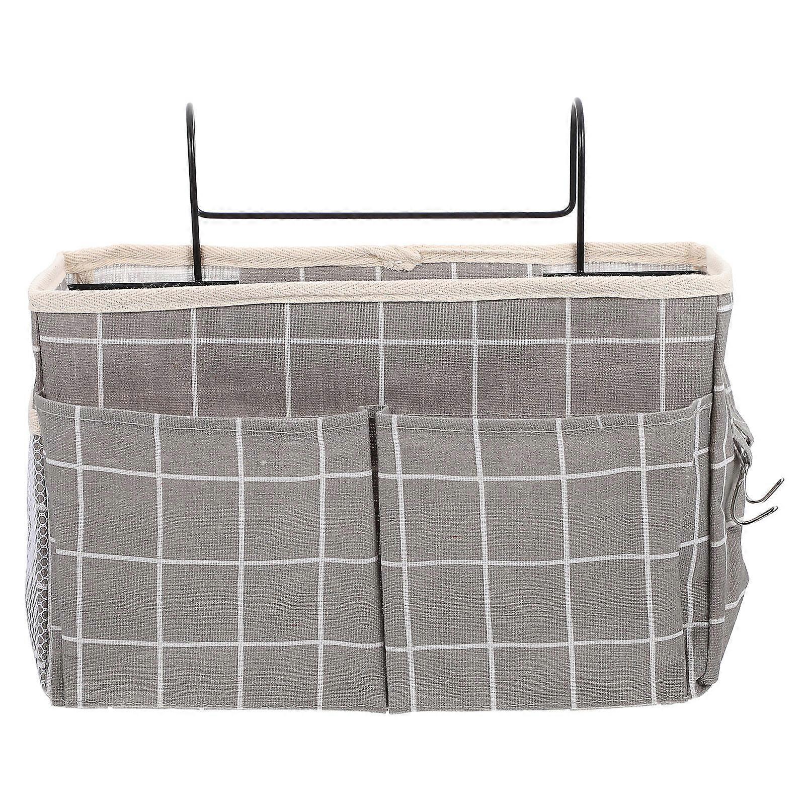 Säng hängande organisatör polyester förvaringskorg sovrum vardagsrum 30x19cm praktisk design 1set