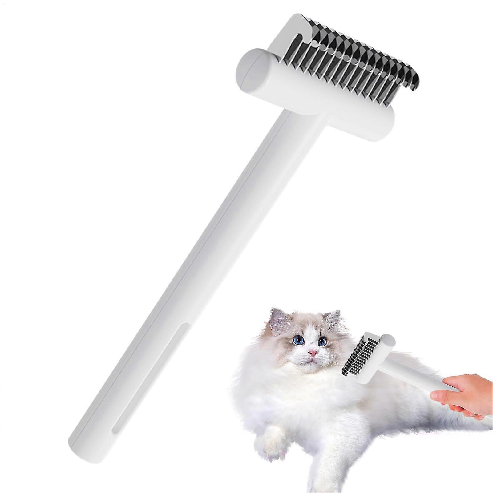 Deshedding Brush for Dogs and Cats | Pet Grooming De-Shedding Tool with Massage Function | Durable Dematting Rake for Home Use