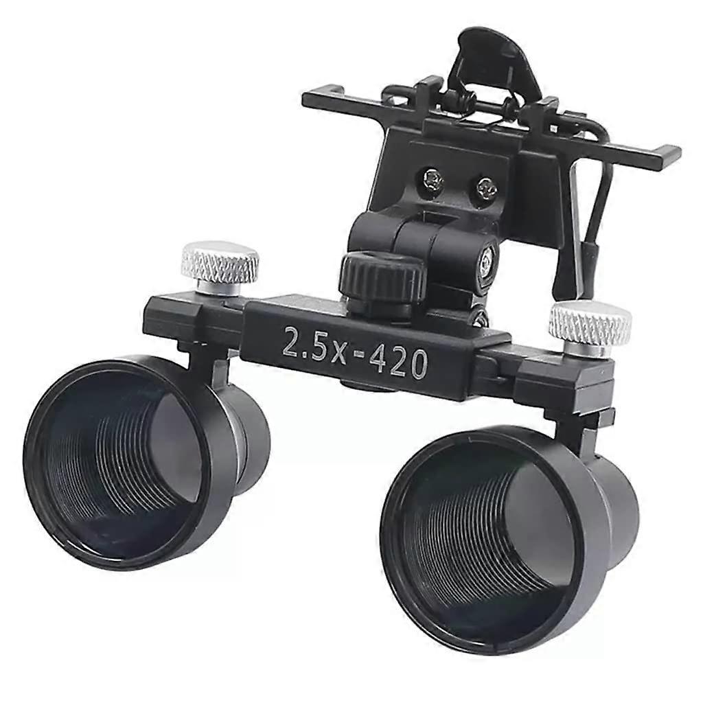 Binocular Tooth Magnifier 2.5x Coated Optical Lens with Clipon Magnifier Tooth Magnifier (Color: A, Size: One Size)