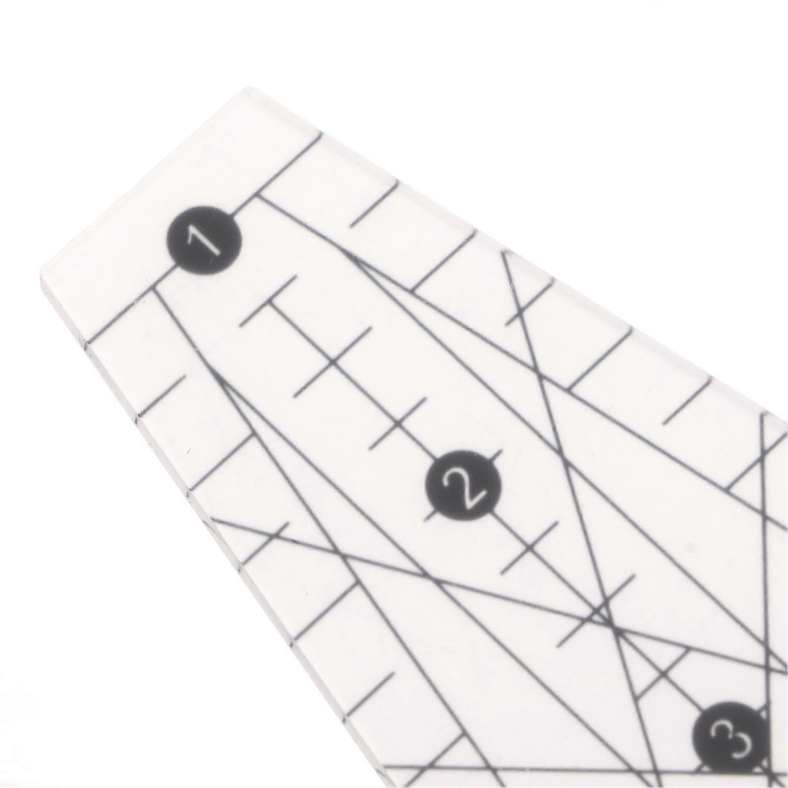 Quilting Ruler 22.5 Degrees Slot Design Transparent Plastic Tailor Ruler Tool for Sewing DIY Craft8ft