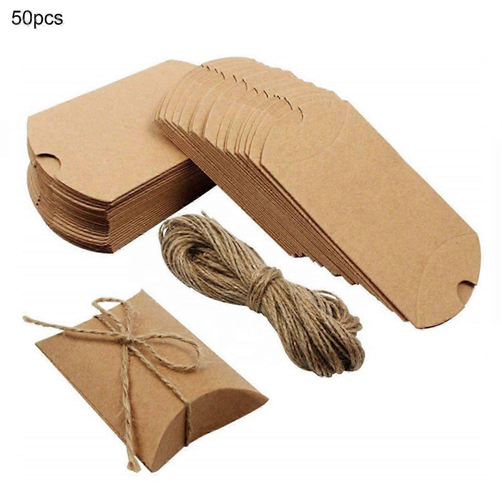 2025 Latest Model MengXi 50Pcs/Set Multi-use Kraft Paper Packing Box Foldable