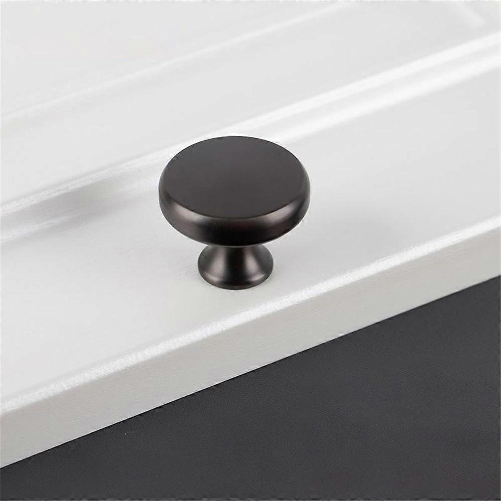 BR81 Solid Brass Cabinet Pull Handle 36 x 28mm Single Hole Round Drawer Wardrobe Knobs