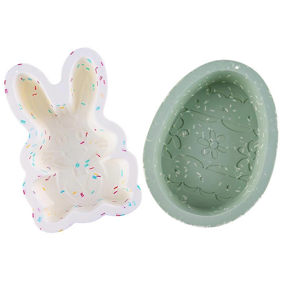 Here's a polished and engaging product description based on your input:
**2pcs Easter Silicone Cake Molds – Lovely Bunny & Egg Dessert Baking