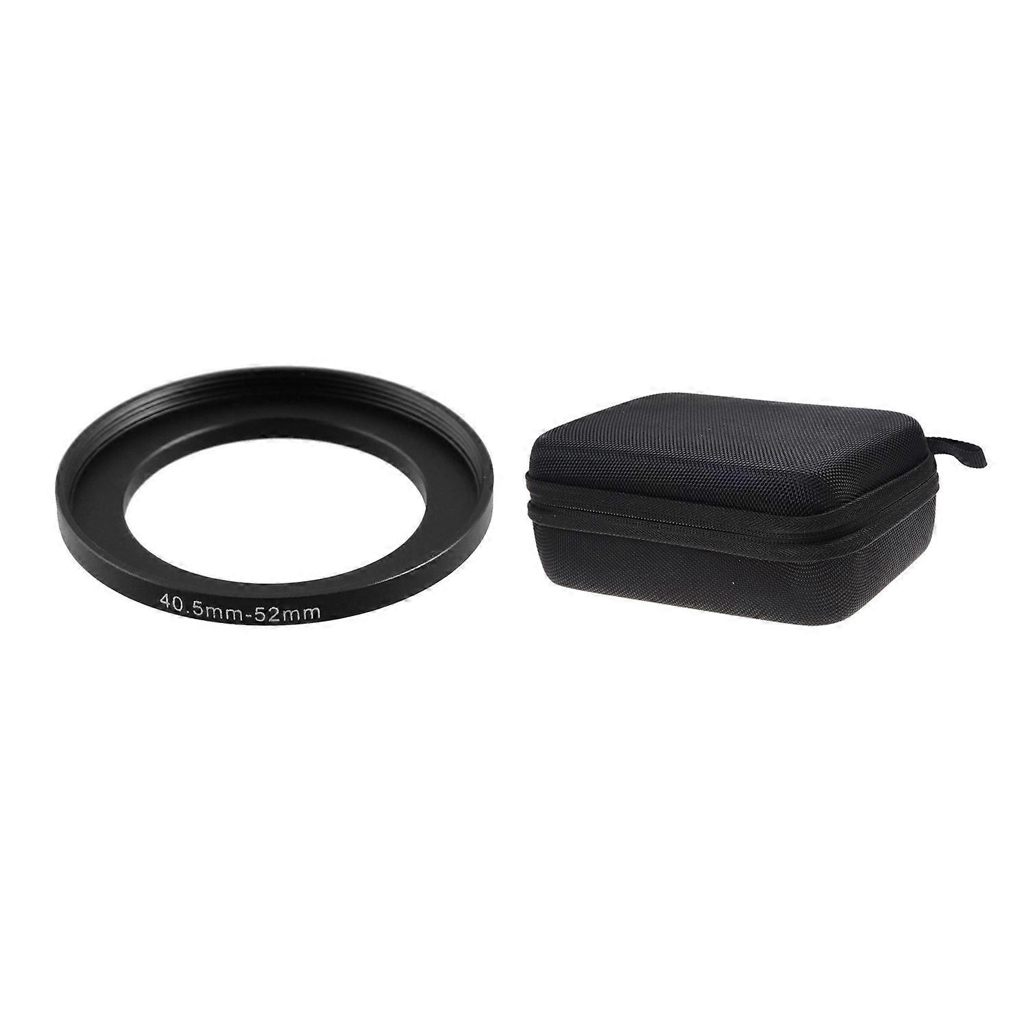Replacement 40.5mm-52mm Metal Filter Step Up Ring Adapter with EVA Bag Portable Hard Protective Shoc