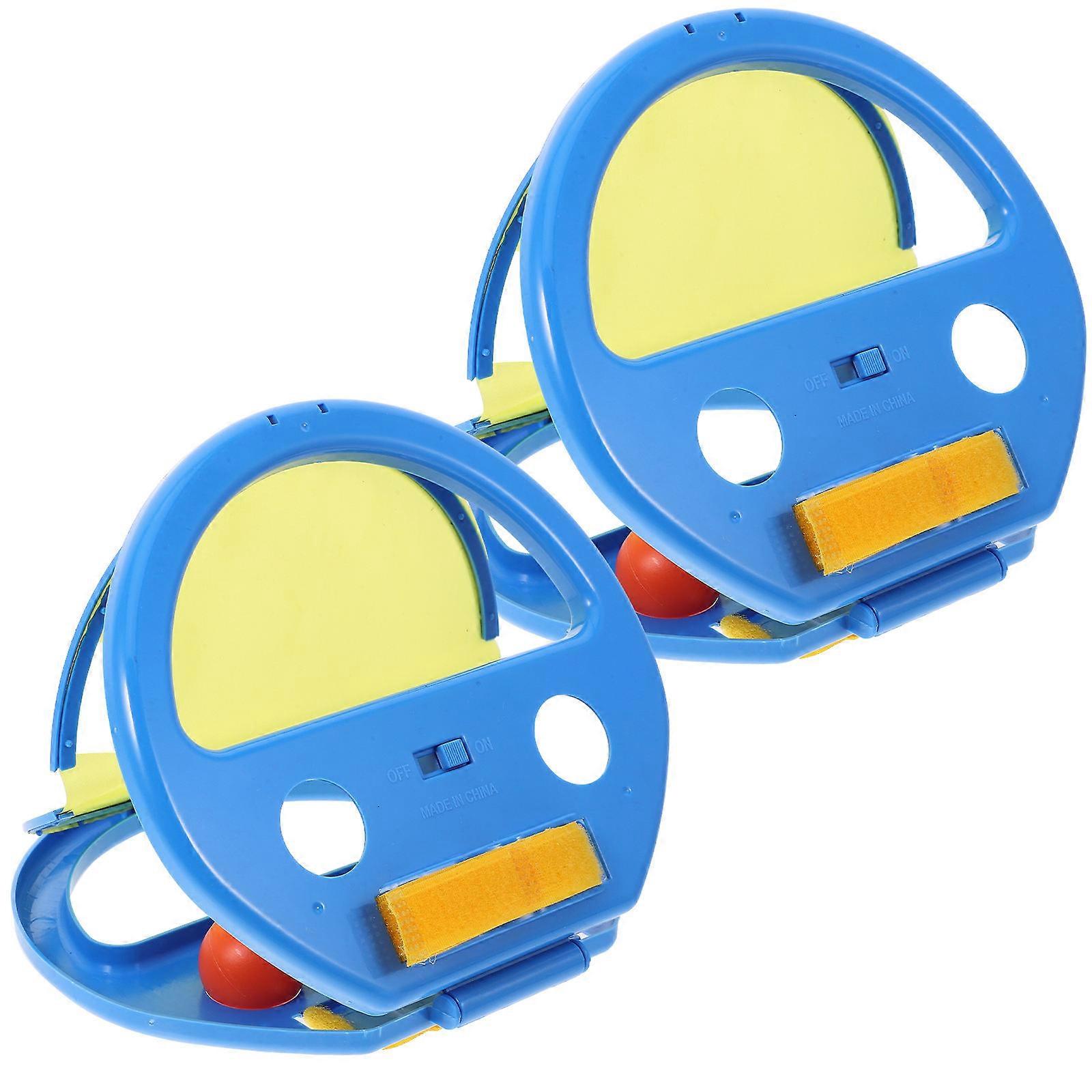 Durable Toss and Catch Ball Game Set for Kids Playing with Blue ABS Nylon Rackets 1 Set