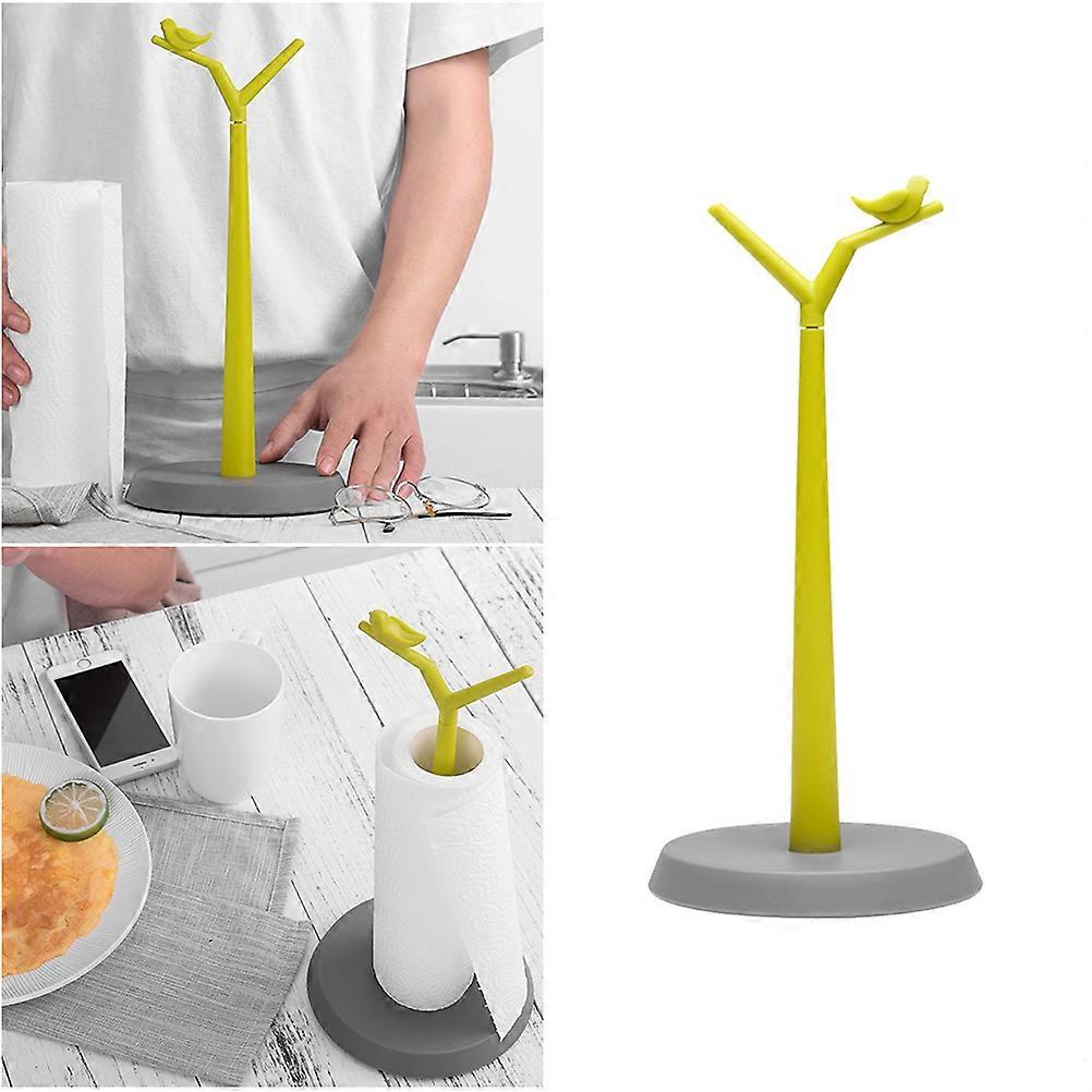 Decorative Paper Towel Stand Branch Paper Holder For Bathroom Kitchen Hotel Use Green Tree Branch Shape Portable 1Pack