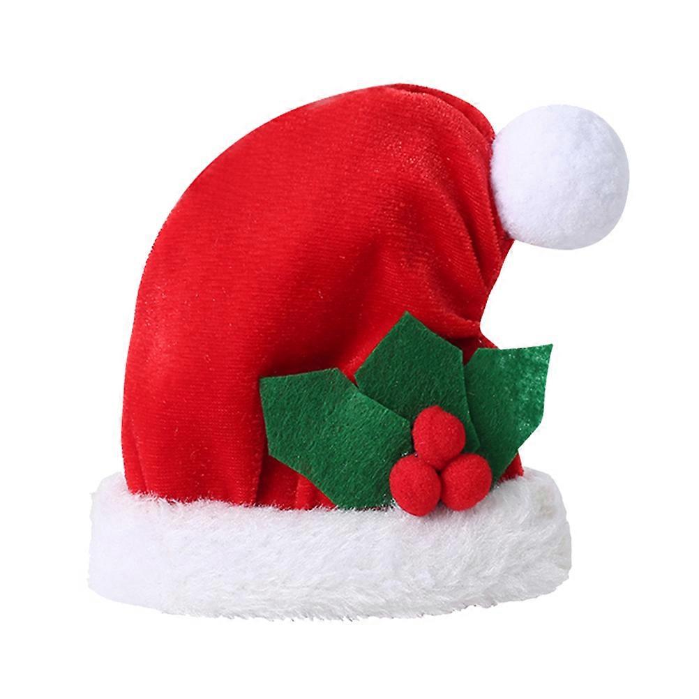 Red Napkin Holders Christmas Hat Design Napkin Pouch Tissue Box Bag for Festive Atmosphere Dinner Party Enhancement 1Pack