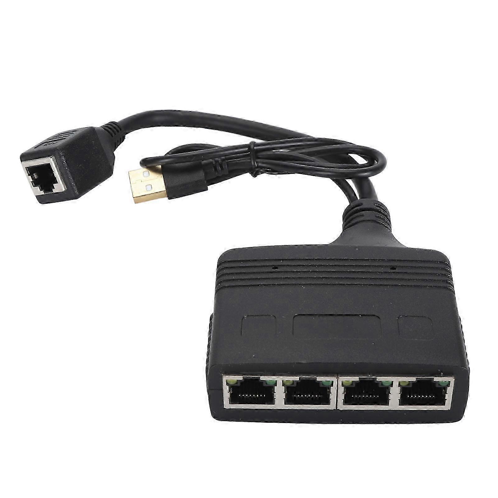 1 à 4 sorties Gigabit Ethernet Splitter 1000Mbps Adaptateur réseau LAN RJ45 pour Cat8 Cat7 Cat6 Cat5 Cat5e