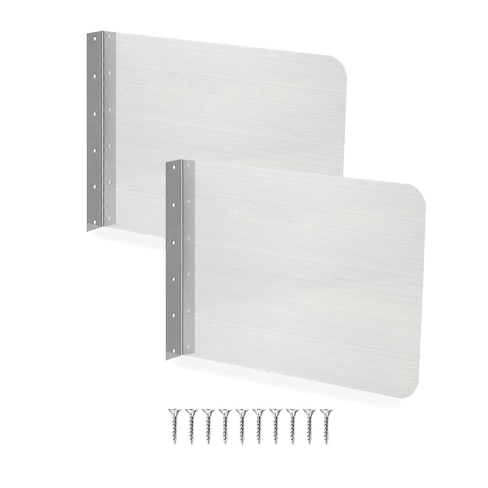 2 Pcs Universal Sink Side Splash Guard Wall Mounted Sink Splash Protector Home Pool Metal Splashback Easy to Clean  B