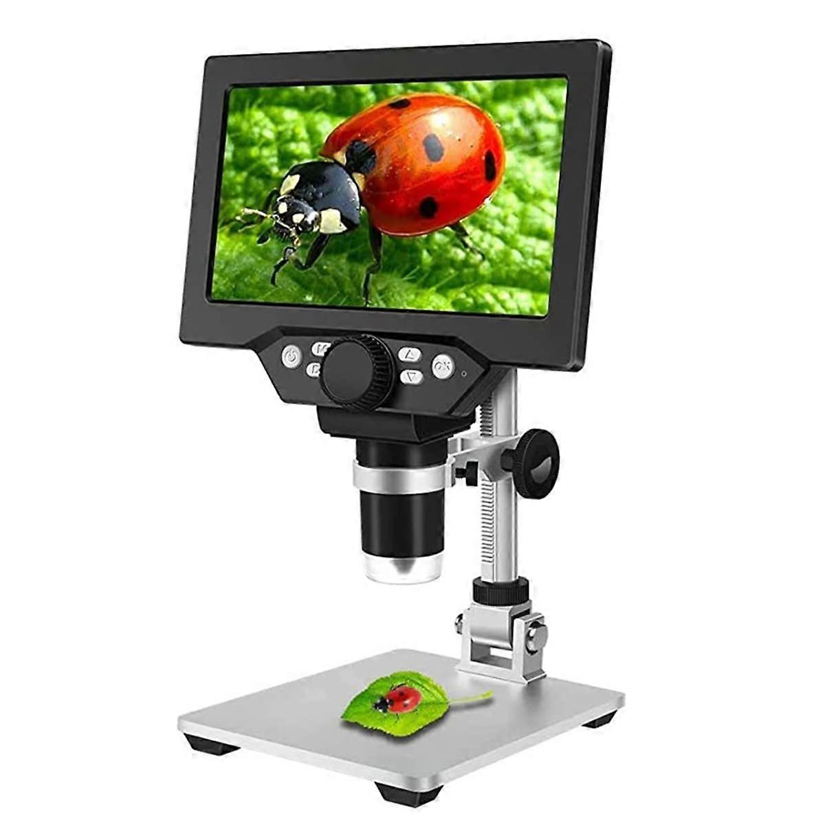 Mikroskop 7 Zoll LCD Digital USB Mikroskop 1.2MP Handkamera mit 1-1200x Vergrößerung und Video-Rekorder Funktion
