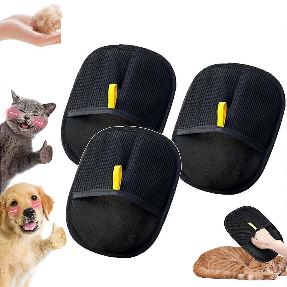 Pet Hair Remover Glove Reusable Cat Dog Double-Sided Electrostatic Tool Upgraded Sticky Tool For Couch
