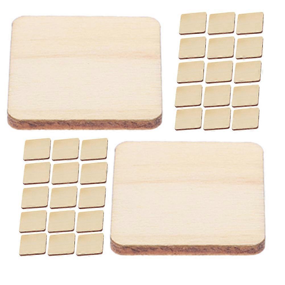 Wooden Squares for Crafts and Decorating Ideal for DIY Projects Accessories Safe for Kids Beige