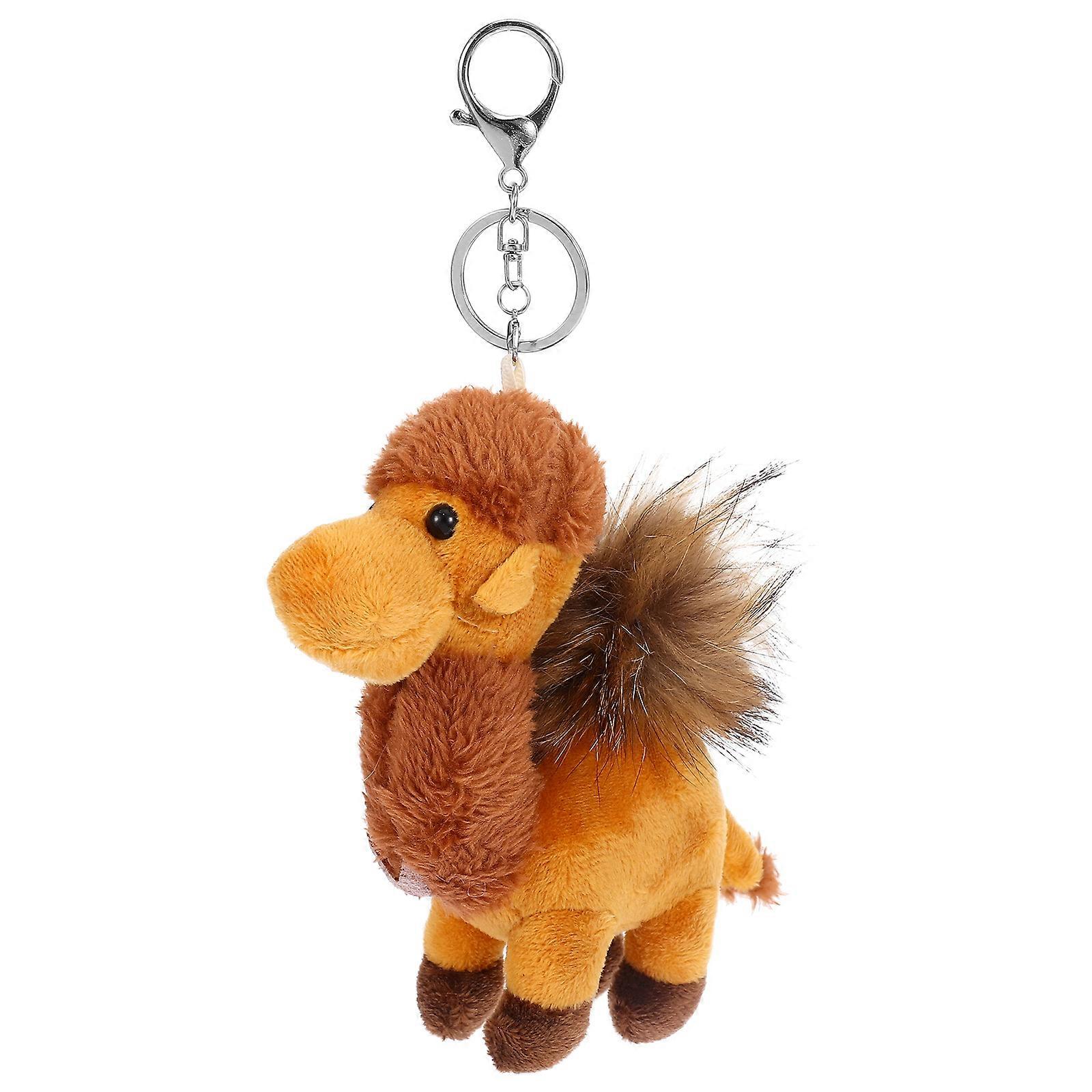 Stuffed Camel Keyring Handbag Pendant Plush Doll Hanging Charm 2pcs