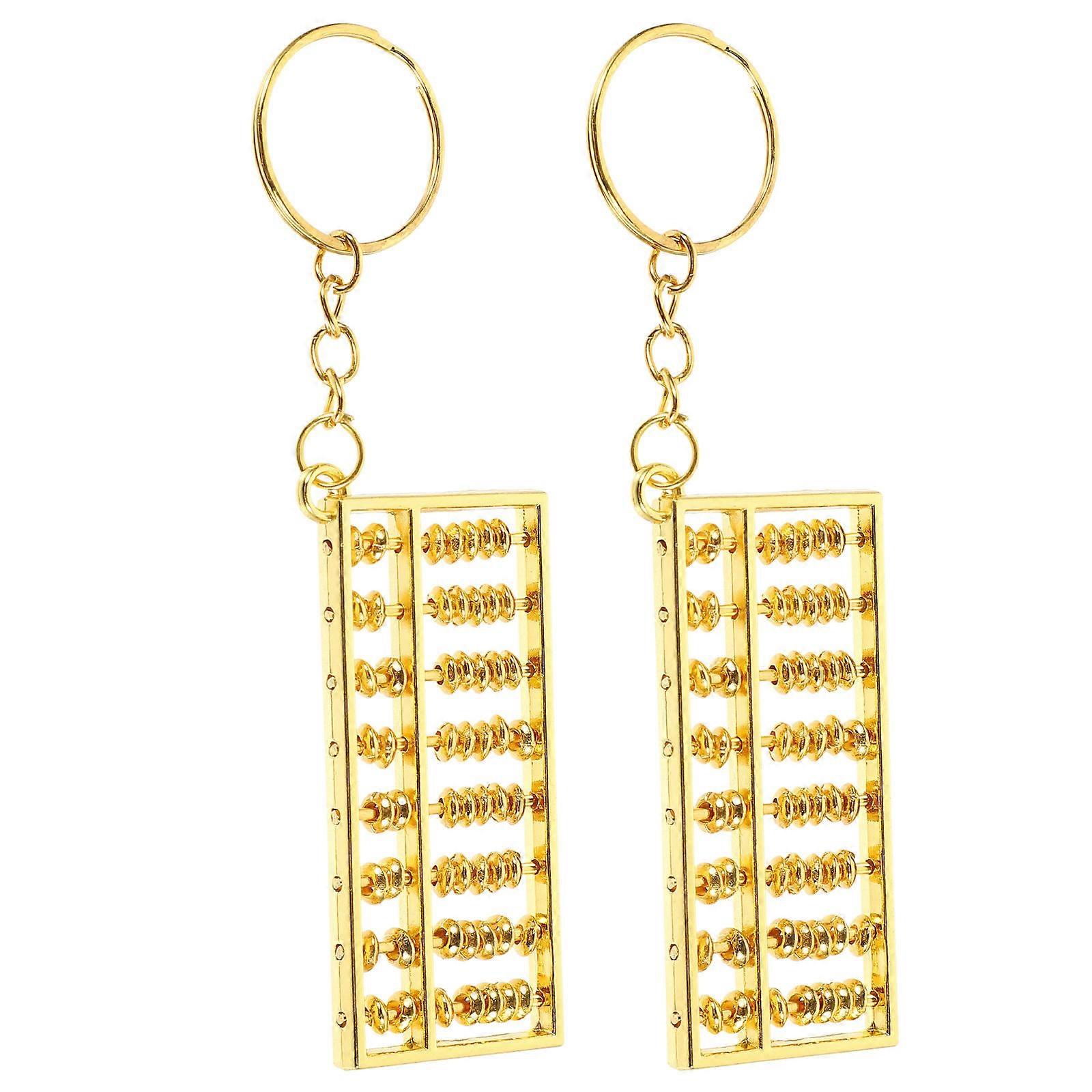 Mini Abacus Pendant Keychain Alloy Math for Backpack Key Decor Durable Lightweight Creative