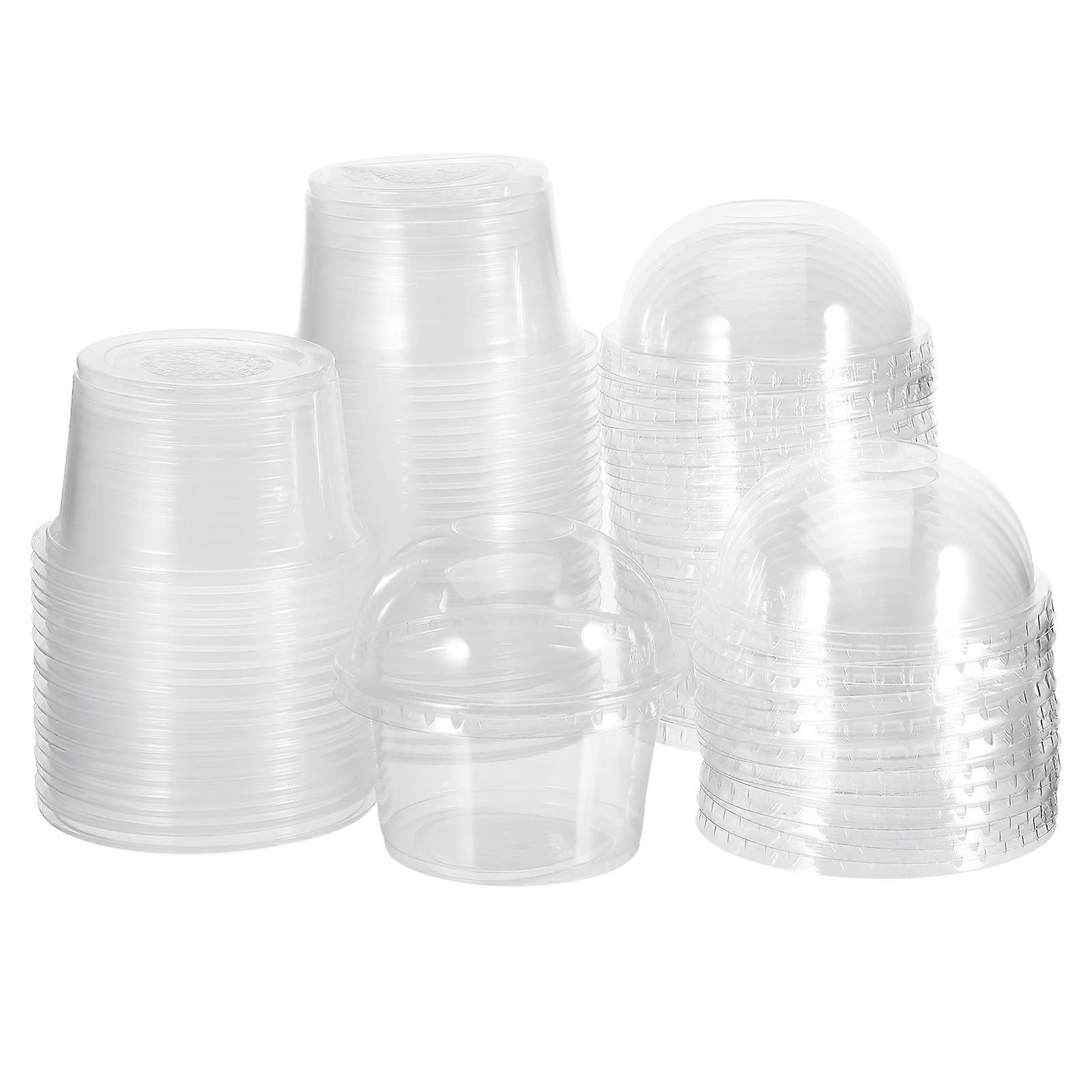 Transparent Plastic Dessert Cups for Storage Ideal for Pudding Ice Cream Soup Sundaes 50 Pieces