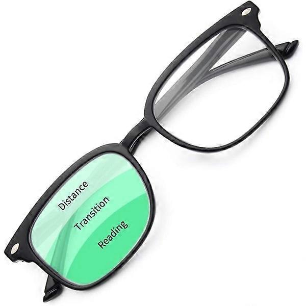 Progressive multifocal reading glasses - blue light blocking