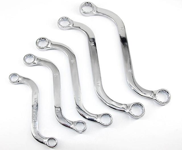 5 Piece Double Ended Ring Metric Wrench Set S-type Or Half Moon Spanner