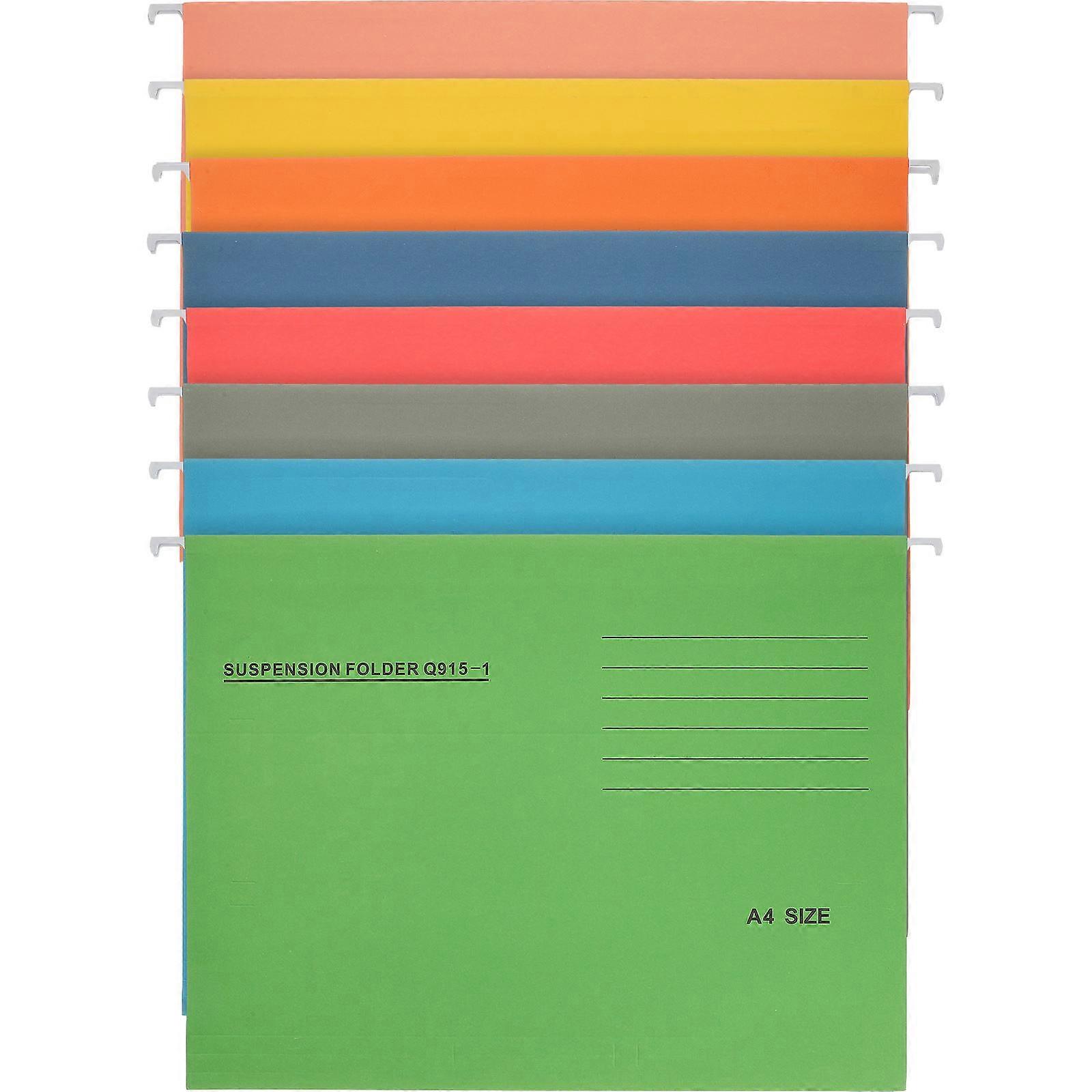 Office Supplies Document Organization A4 Sized Hanging File Folder Rectangular Assorted Color 8Pcs