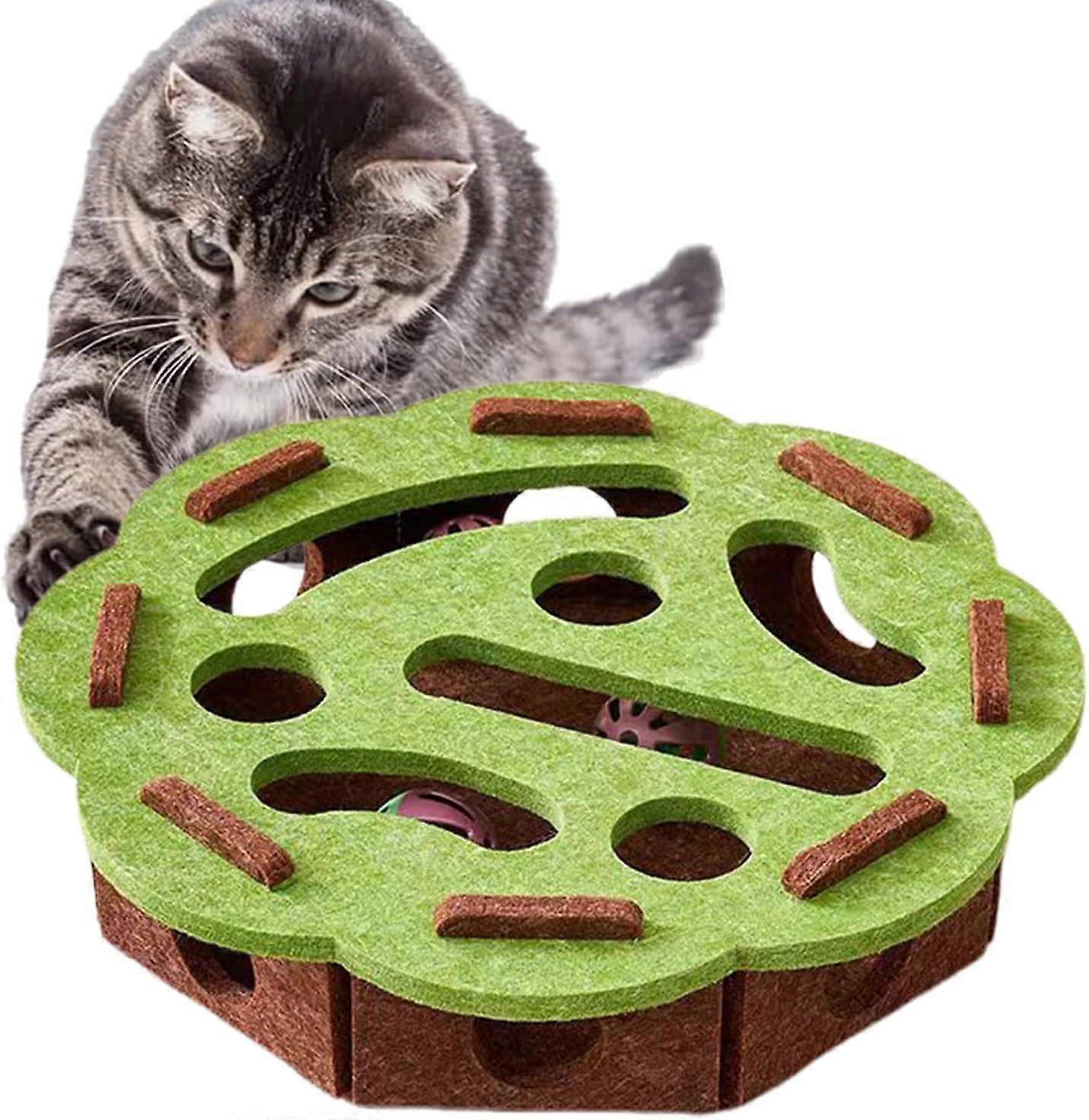 Katt Puslespill, Katt Puslespill Leker, Sporkuler labyrint, Sensorisk aktivitetsboks, Mental stimulering Leketøy, Kjedsomhet Buster for kattunger, Innendørs kattungelek, 30x