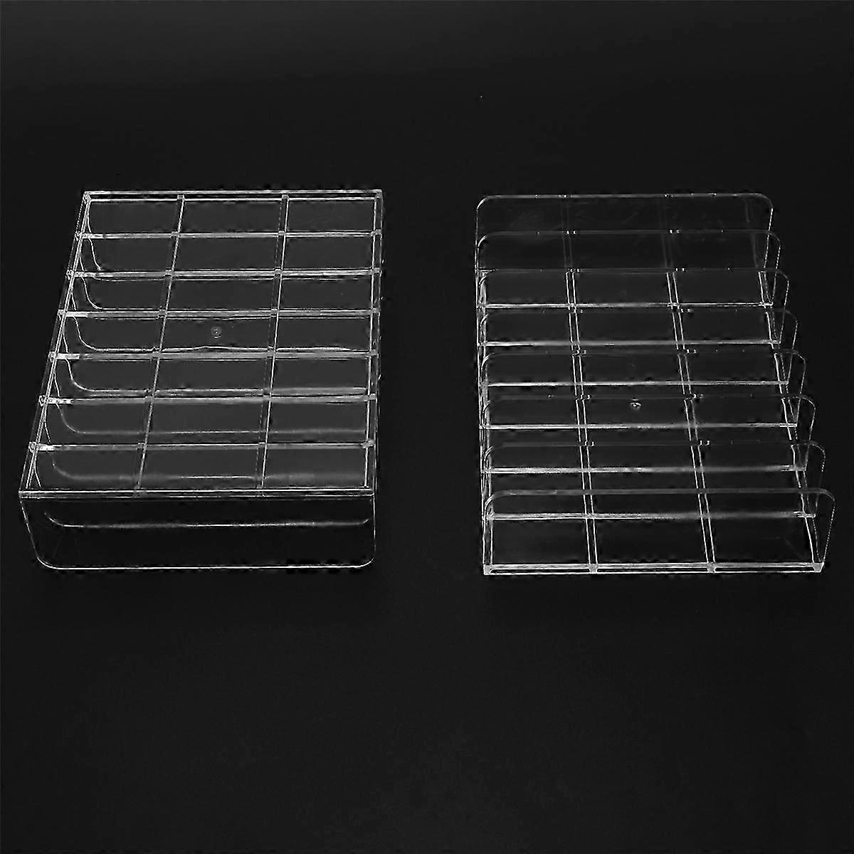 4 Pcs Clear Acrylic CD Holder with Tackable CD DVD Display Rack CD Storage Rack Organizer Stand CD T