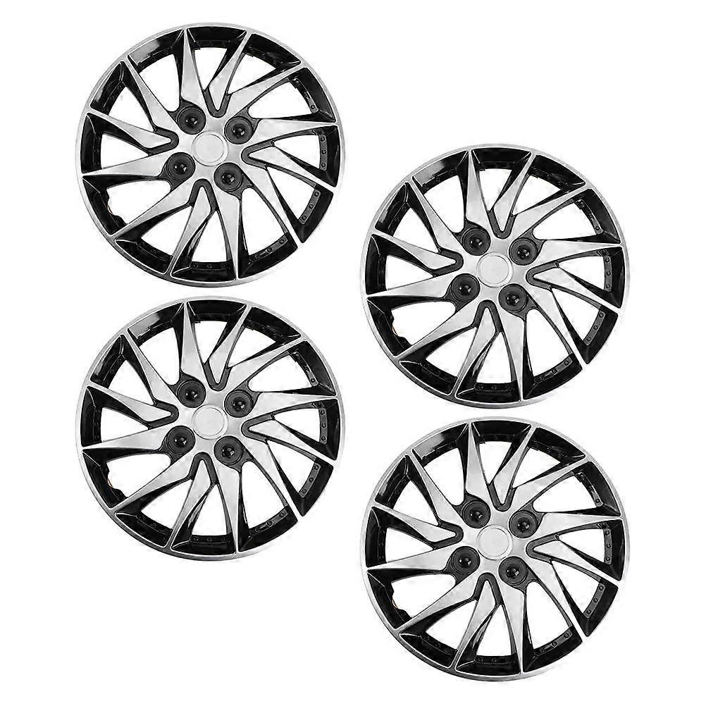 Tampas de roda 14 polegadas Acessórios automotivos Design universal para proteger a roda de aço fácil de limpar 4 unidades