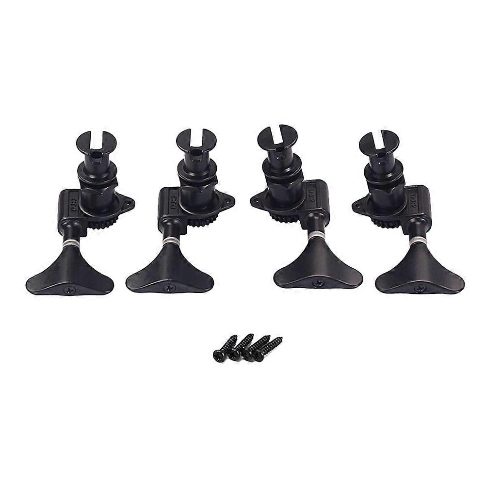 4pcs Sealed Ukulele Tuners with Ferrules & Screws, Durable Vintage Style Machine Heads for Easy String Tuning