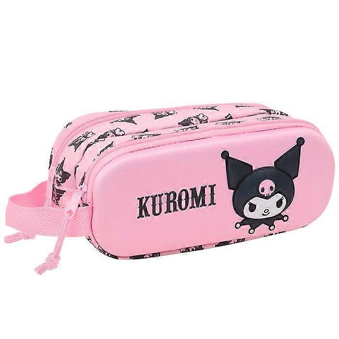 Trousse 3D rose Kuromi 21 cm - 2 compartiments