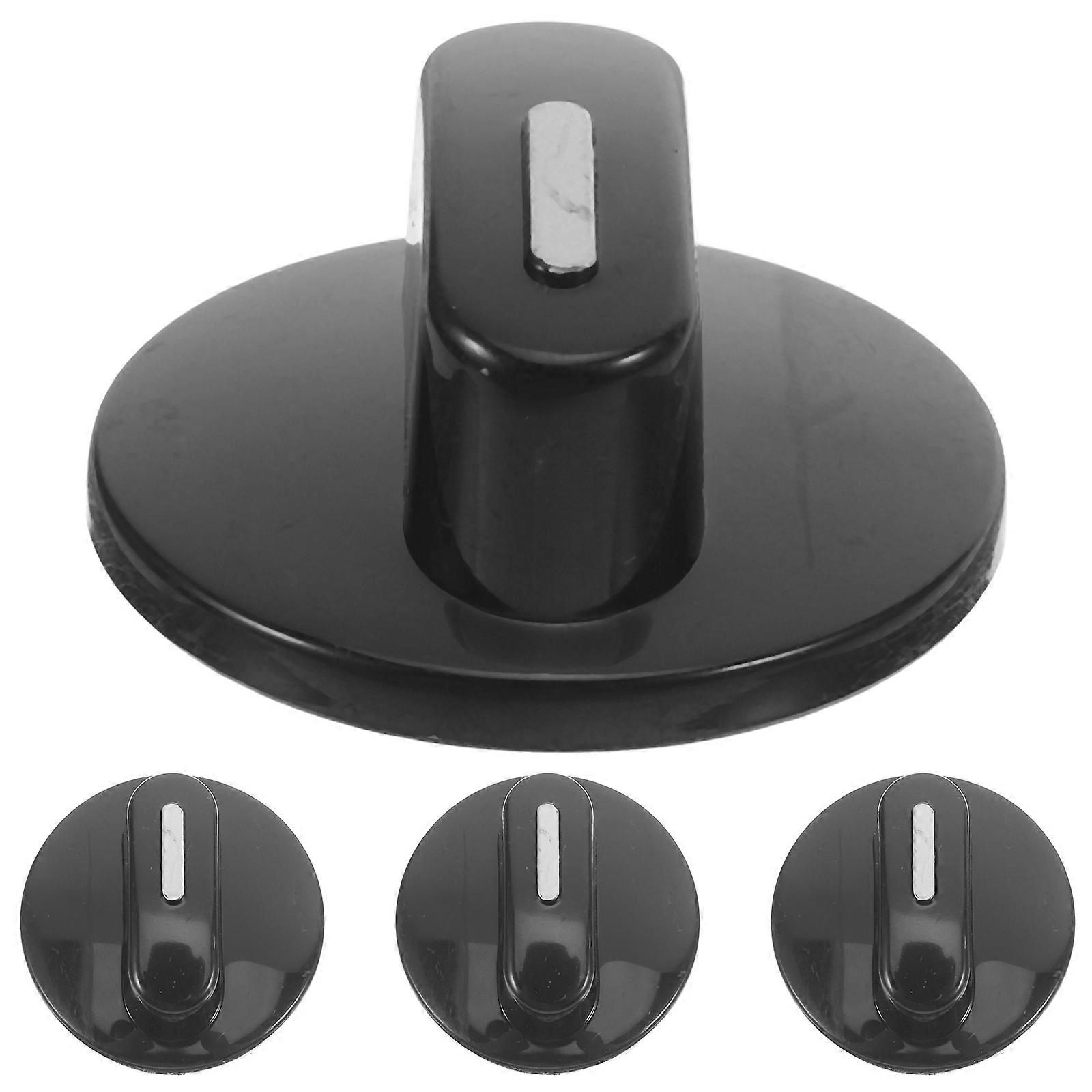High-Temperature Resistant Knob Replacement For Ovens And Electric Stoves In Black Color With Sleek Design 4Pcs