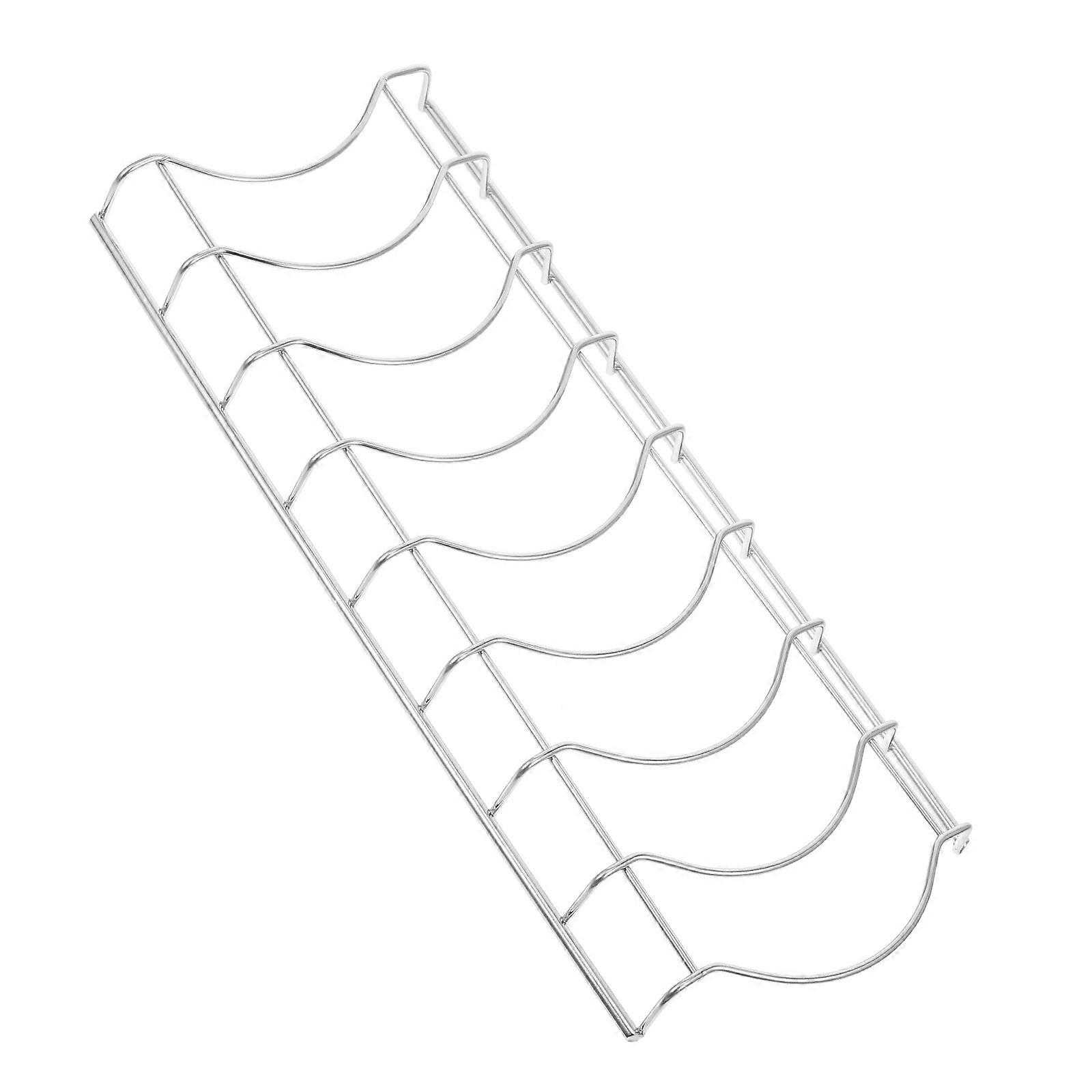 Practical Stainless Steel Dish Drainer Rack for Kitchen Use with 8-Piece Capacity Silver
