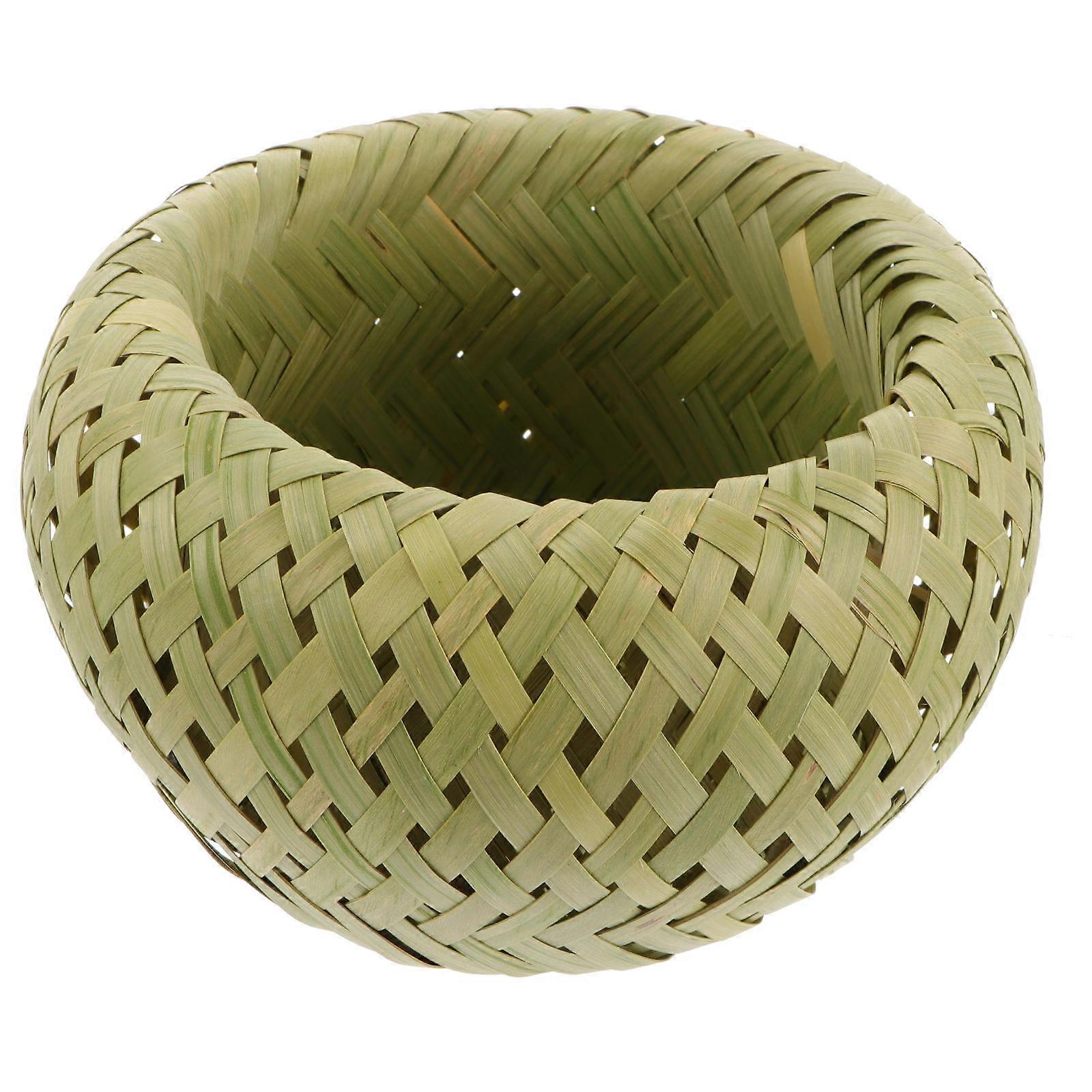 Green Synthetic Material Storage Basket for Bread Snack or Fruit 1pc Medium Size