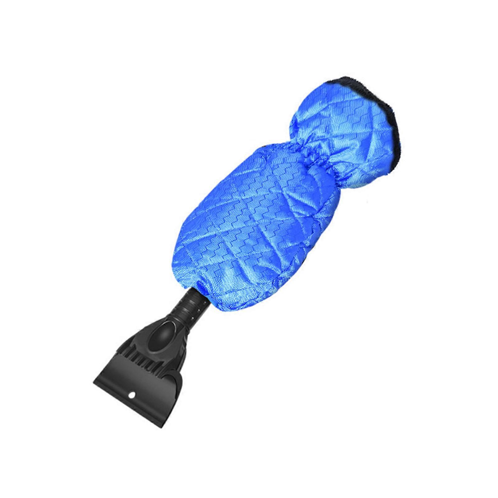 Ice Scraper for Car Windshield with Mitt 1 Pack Snow Ice Scraper Remover Tool with Waterproof Glove for car Window & Windshield, Scratch-Free(Blue)