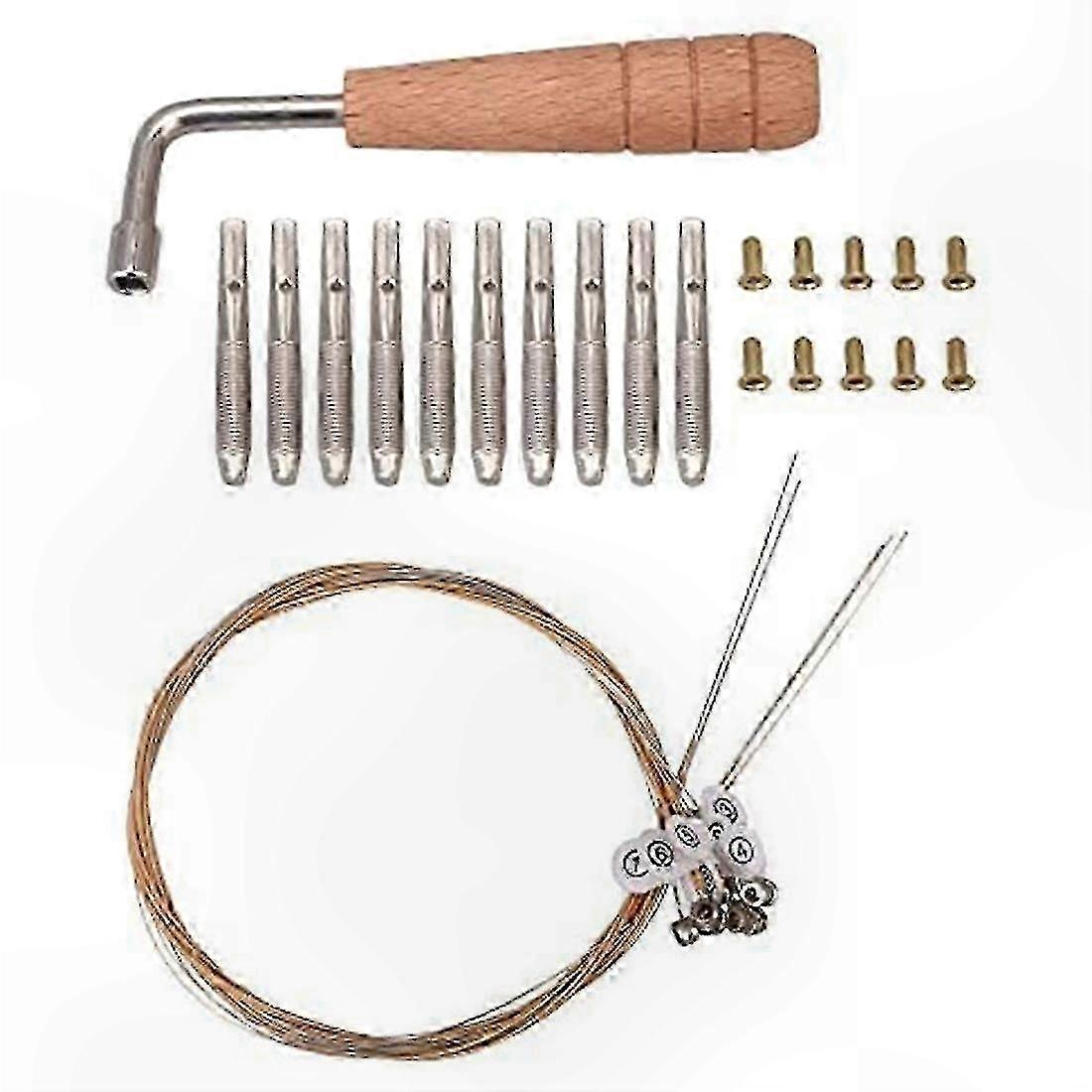 10 قطع ضبط دبوس المسامير & 10 قطع المسامير ، مع وجع ضبط على شكل حرف L ، 10 سلسلة Laiyaqin للقيثارة Ha